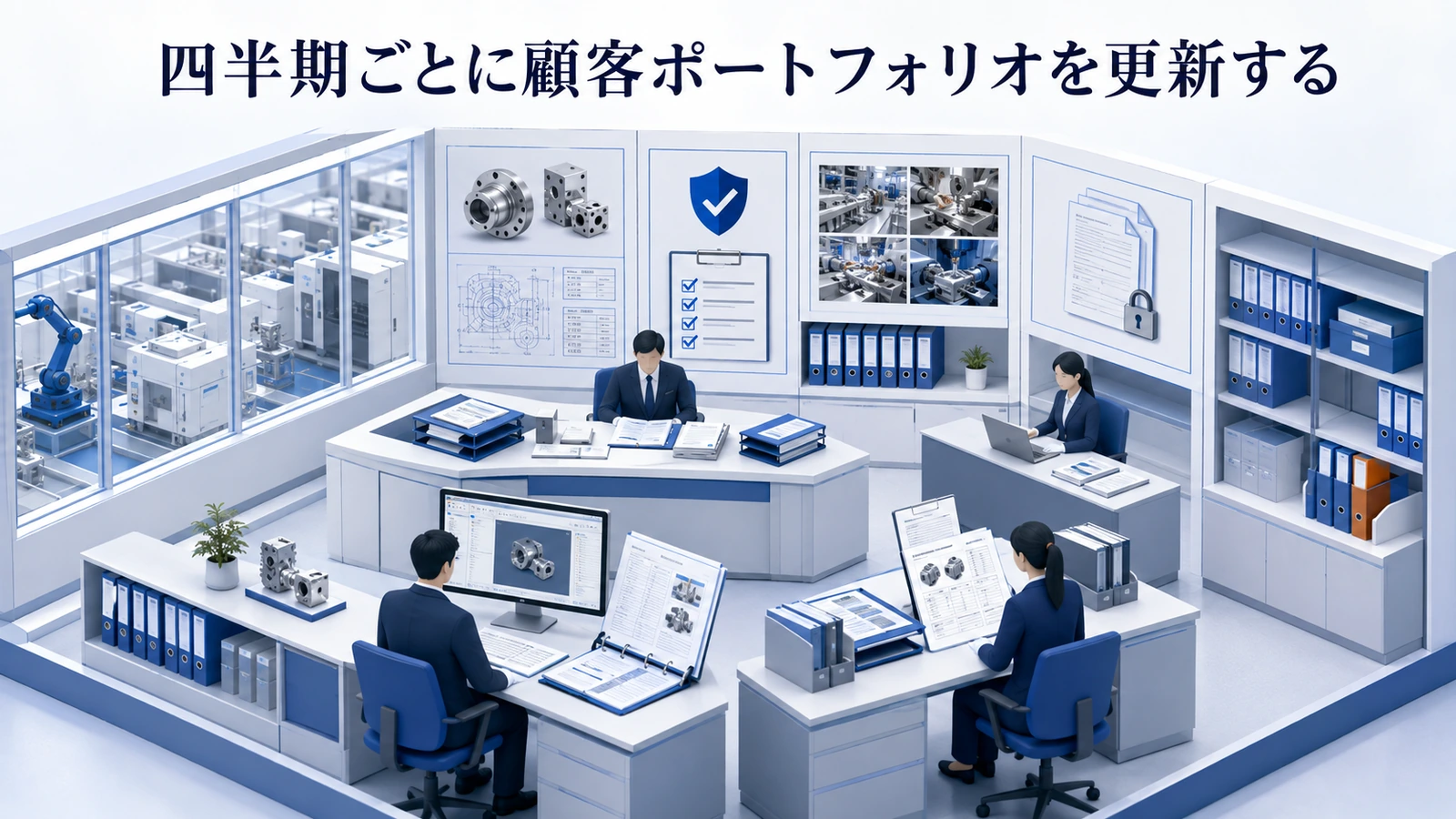 「四半期ごとに顧客ポートフォリオを更新する」の要点を整理したImage 2.0図解