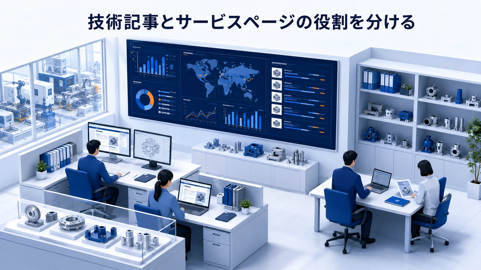 「技術記事とサービスページの役割を分ける」の要点を整理したImage 2.0図解