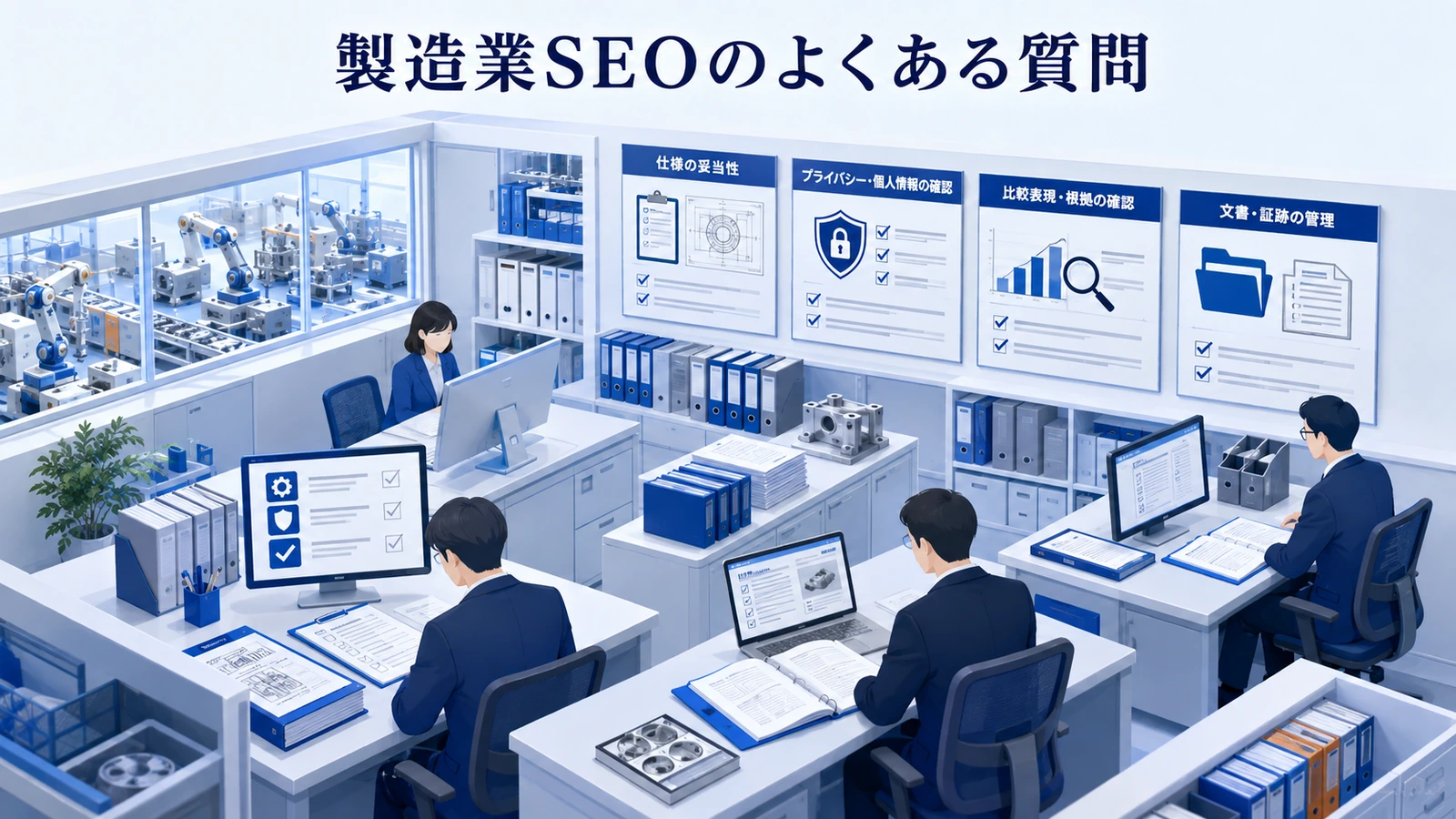 「製造業SEOのよくある質問」の要点を整理したImage 2.0図解