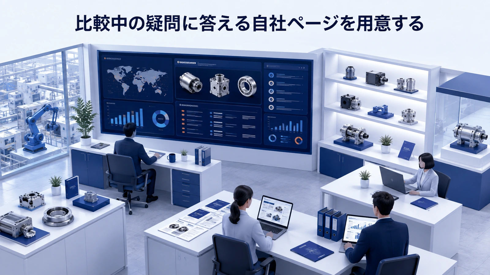 「比較中の疑問に答える自社ページを用意する」の要点を整理したImage 2.0図解