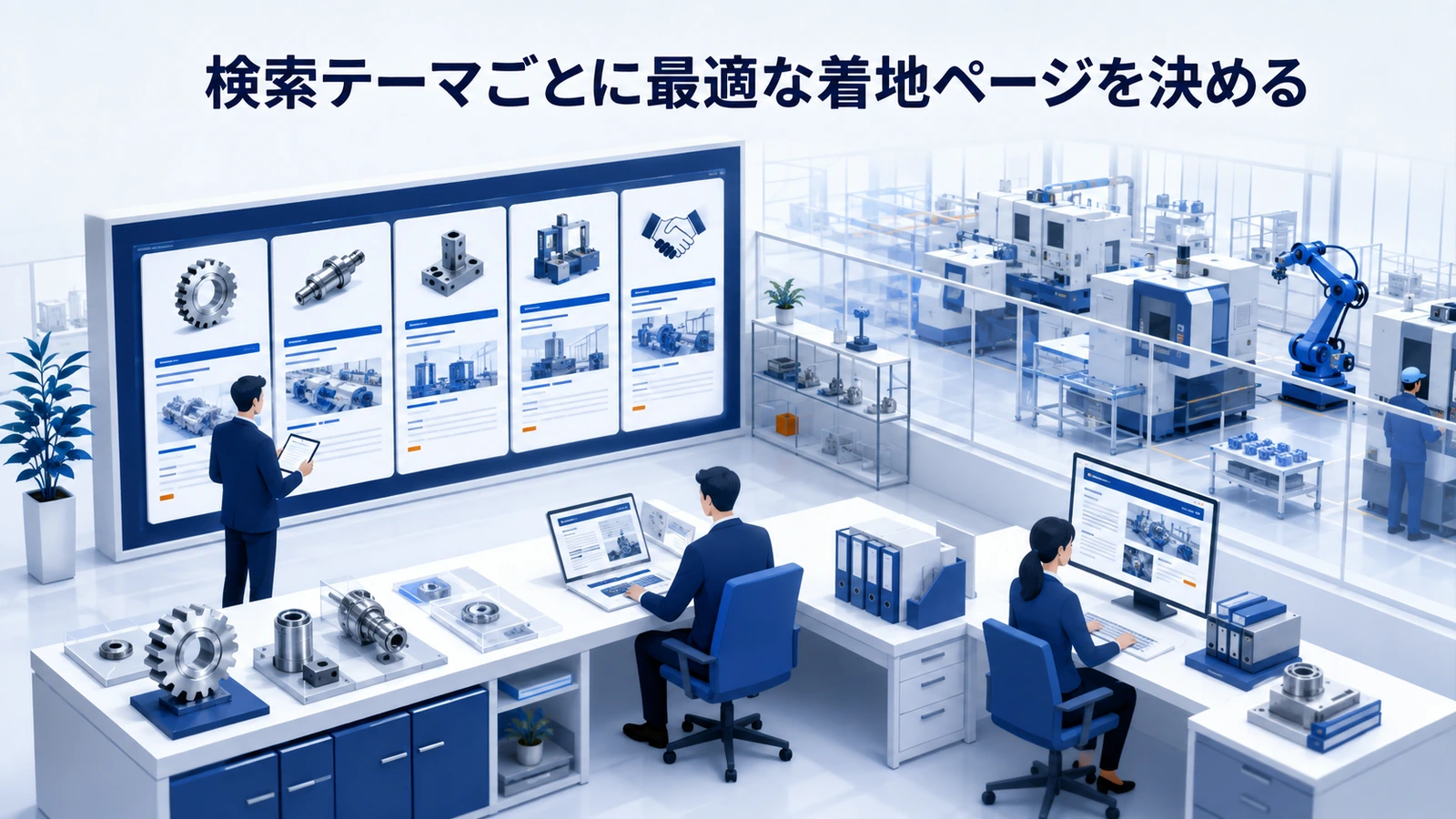 「検索テーマごとに最適な着地ページを決める」の要点を整理したImage 2.0図解