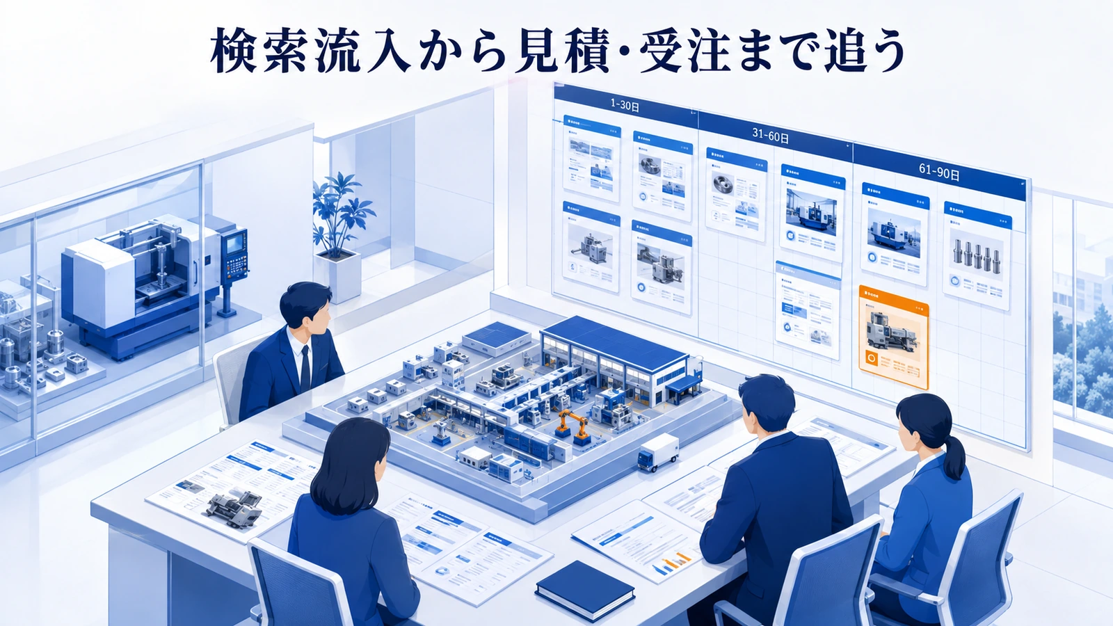 「検索流入から見積・受注まで追う」の要点を整理したImage 2.0図解