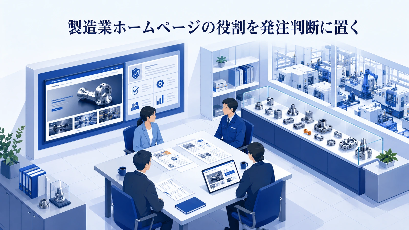 「製造業ホームページの役割を発注判断に置く」の要点を整理したImage 2.0図解