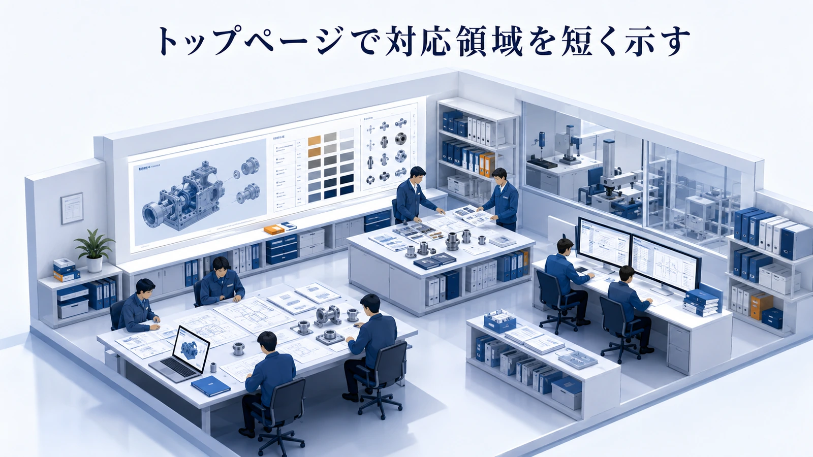 「トップページで対応領域を短く示す」の要点を整理したImage 2.0図解