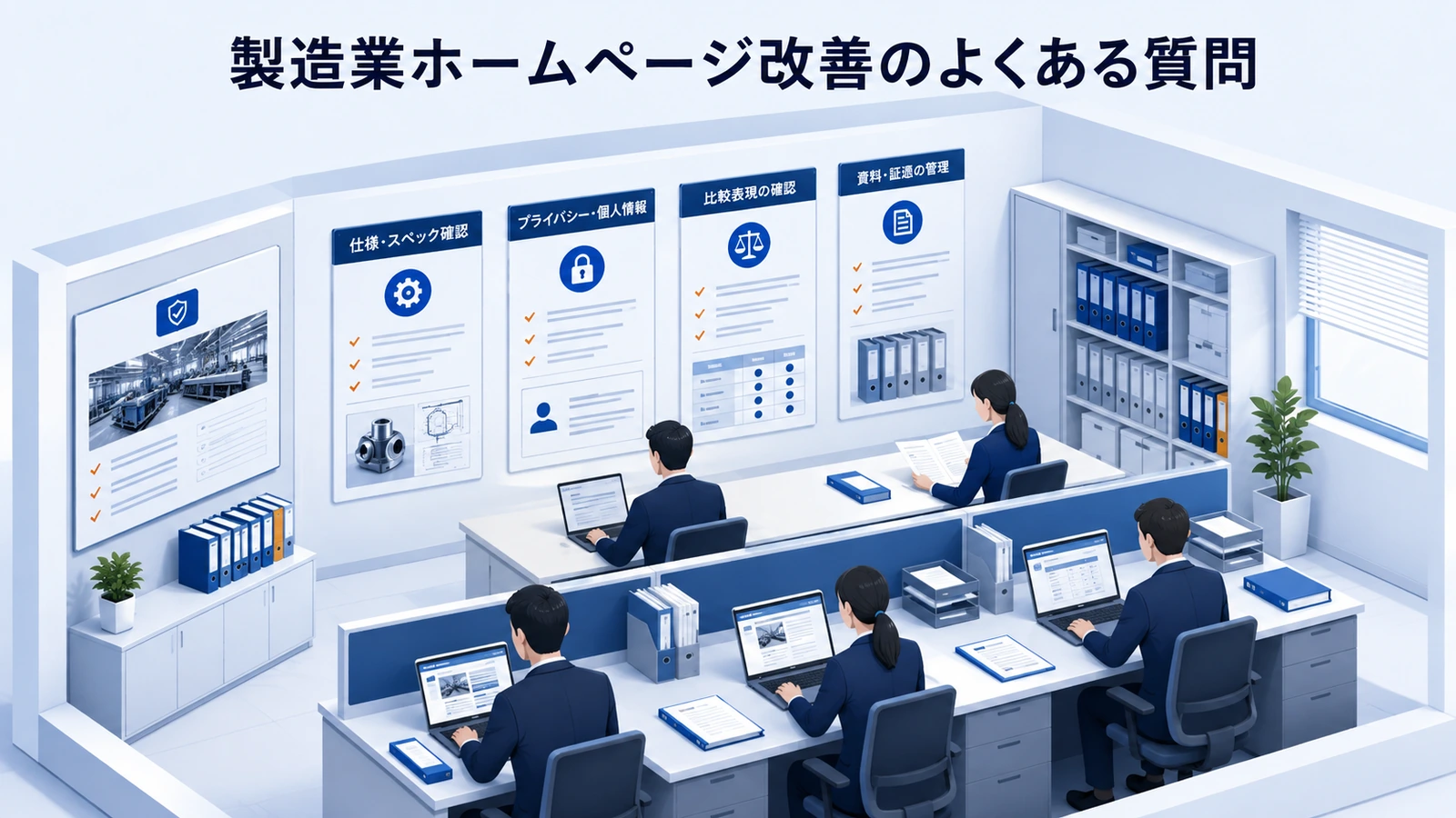 「製造業ホームページ改善のよくある質問」の要点を整理したImage 2.0図解
