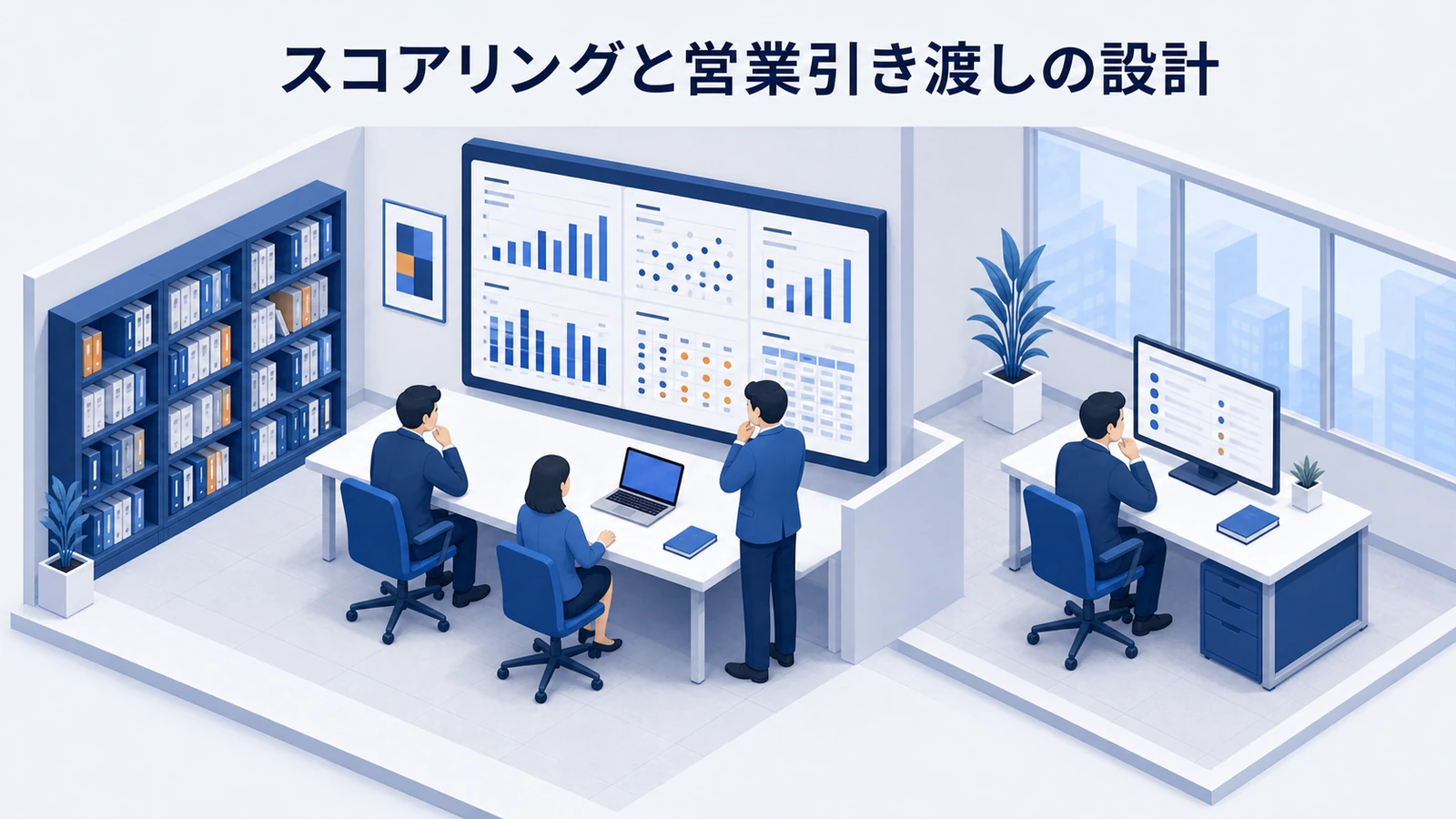スコアリングと営業引き渡しの設計を示すWeb広告運用