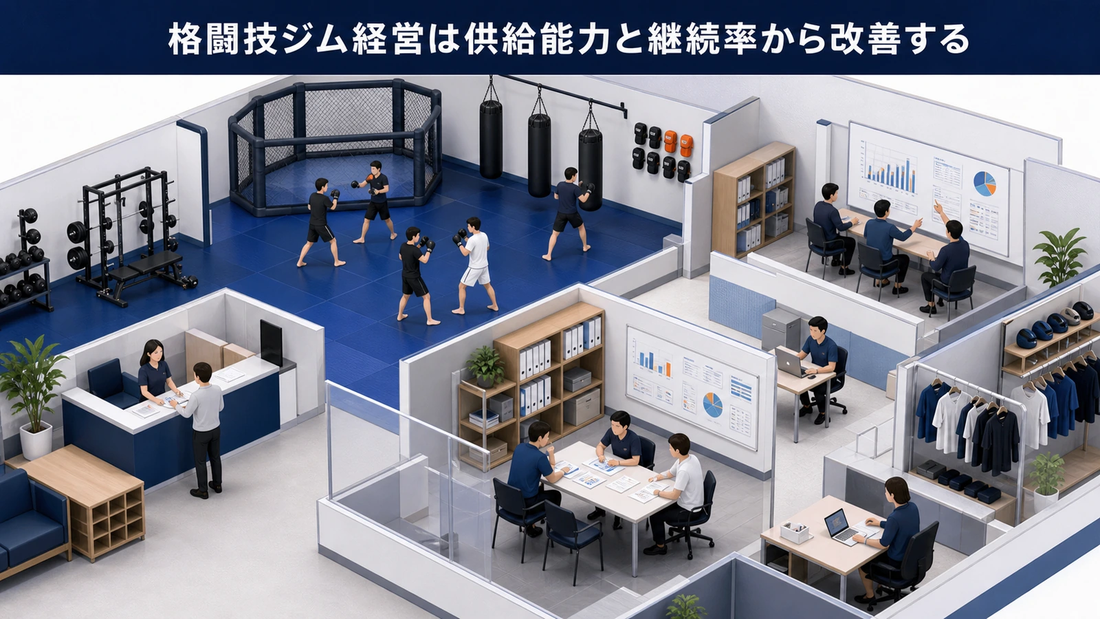 格闘技ジム経営は供給能力と継続率から改善する