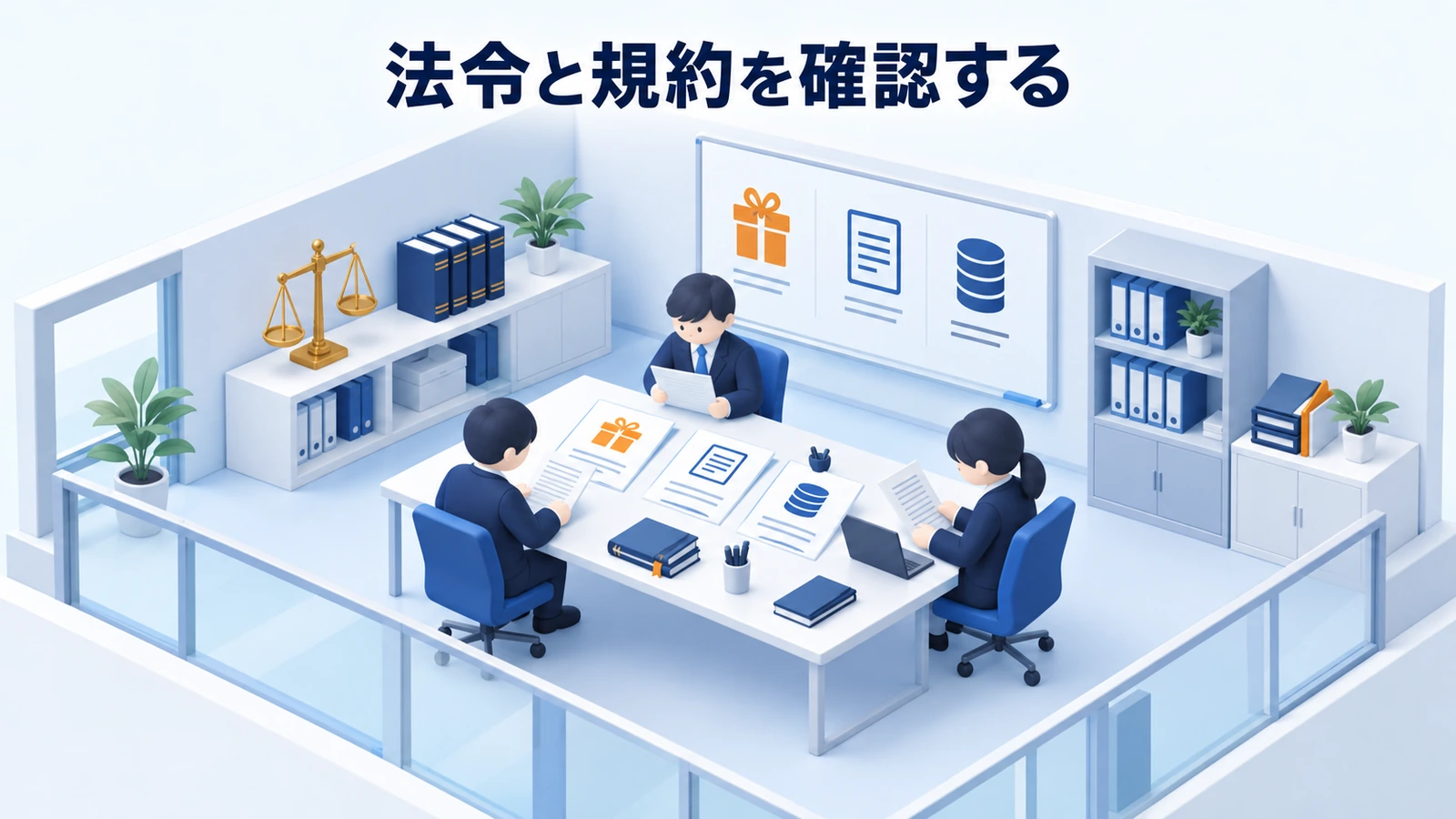 法令と規約を確認する
