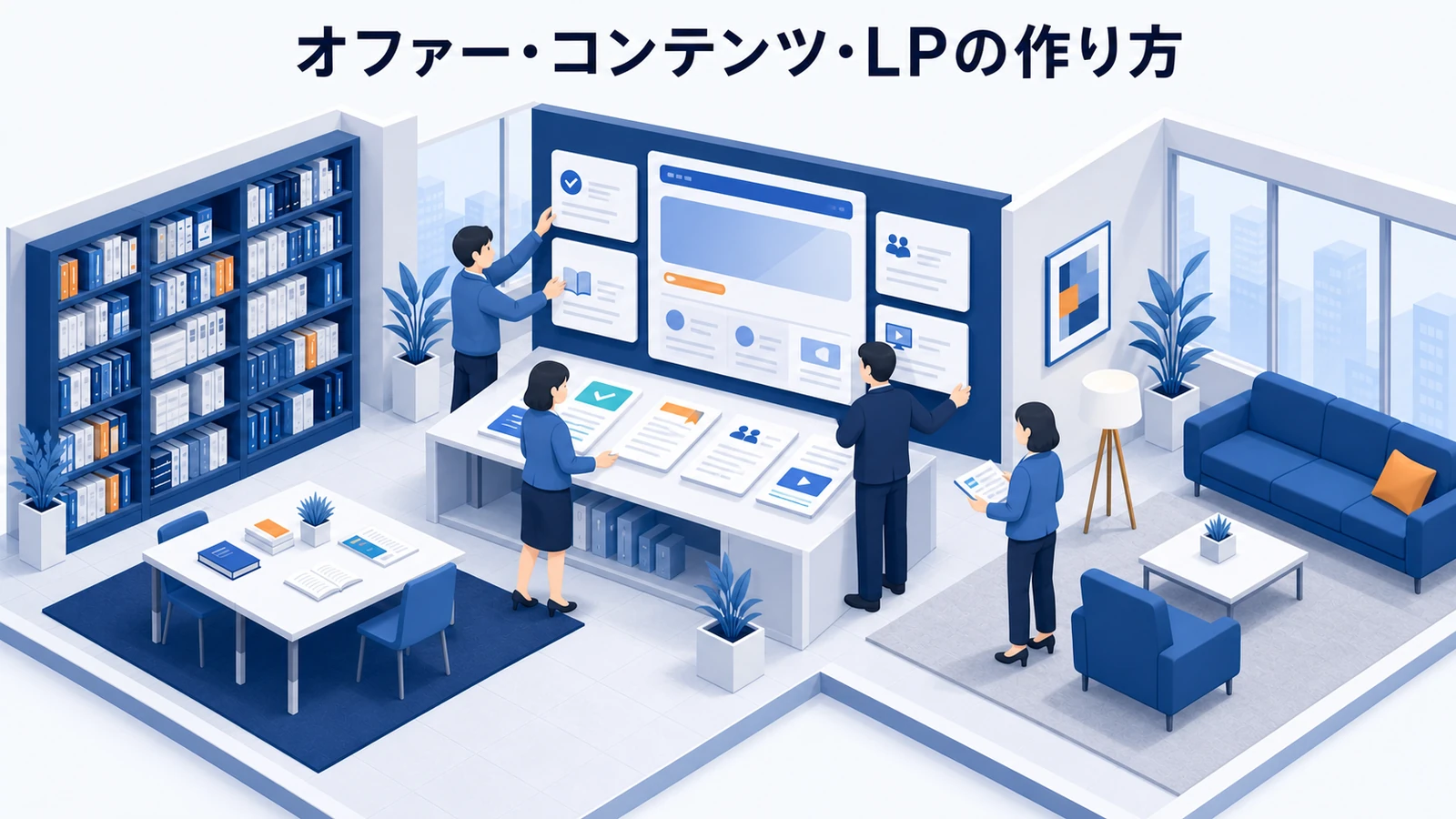 オファー・コンテンツ・LPの作り方を示すWeb広告運用