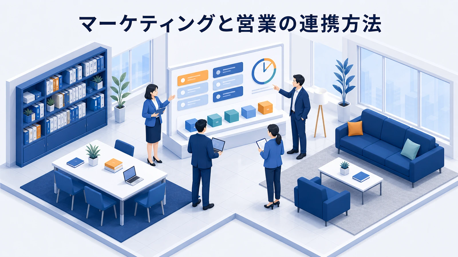 マーケティングと営業の連携方法を示すWeb広告運用