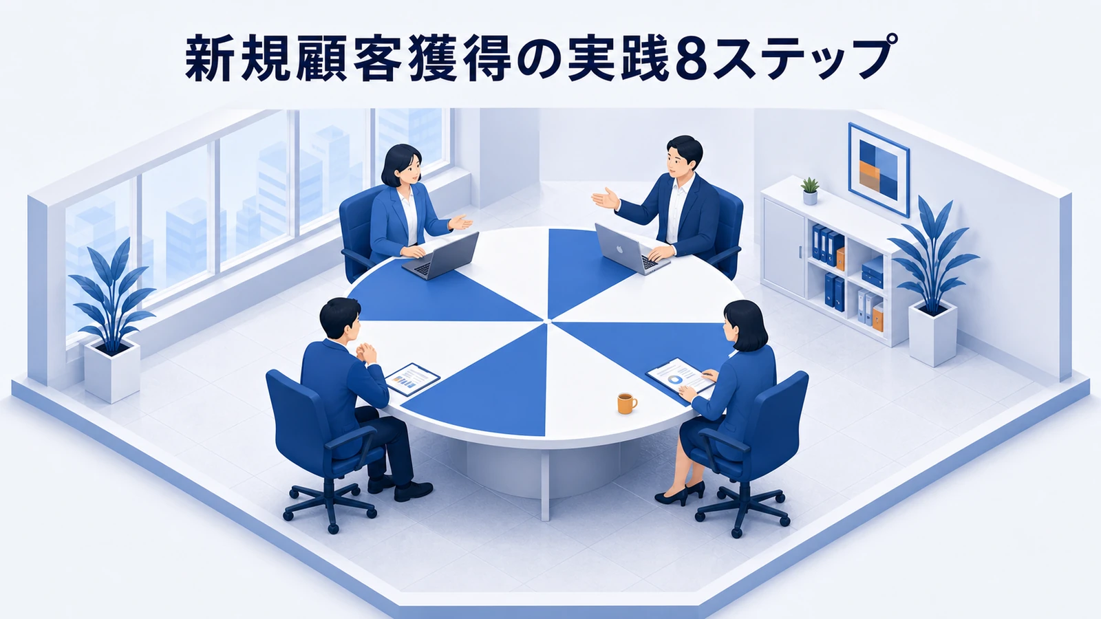 新規顧客獲得の実践8ステップを示すWeb広告運用