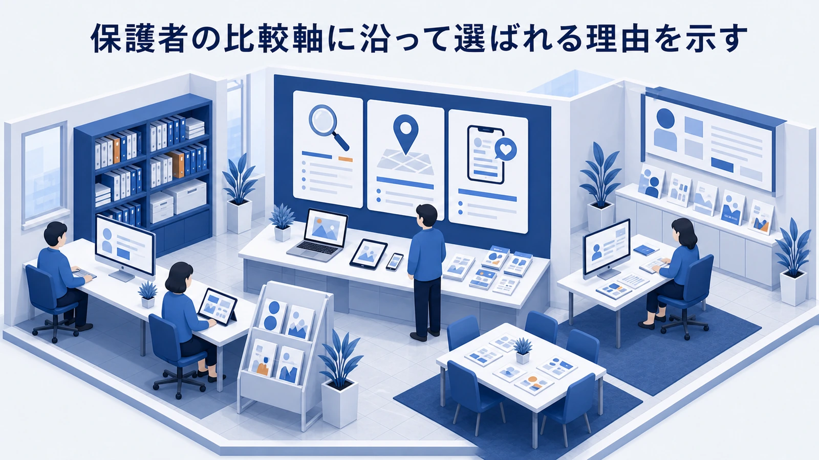保護者の比較軸に沿って選ばれる理由を示すを整理したImage 2.0図解