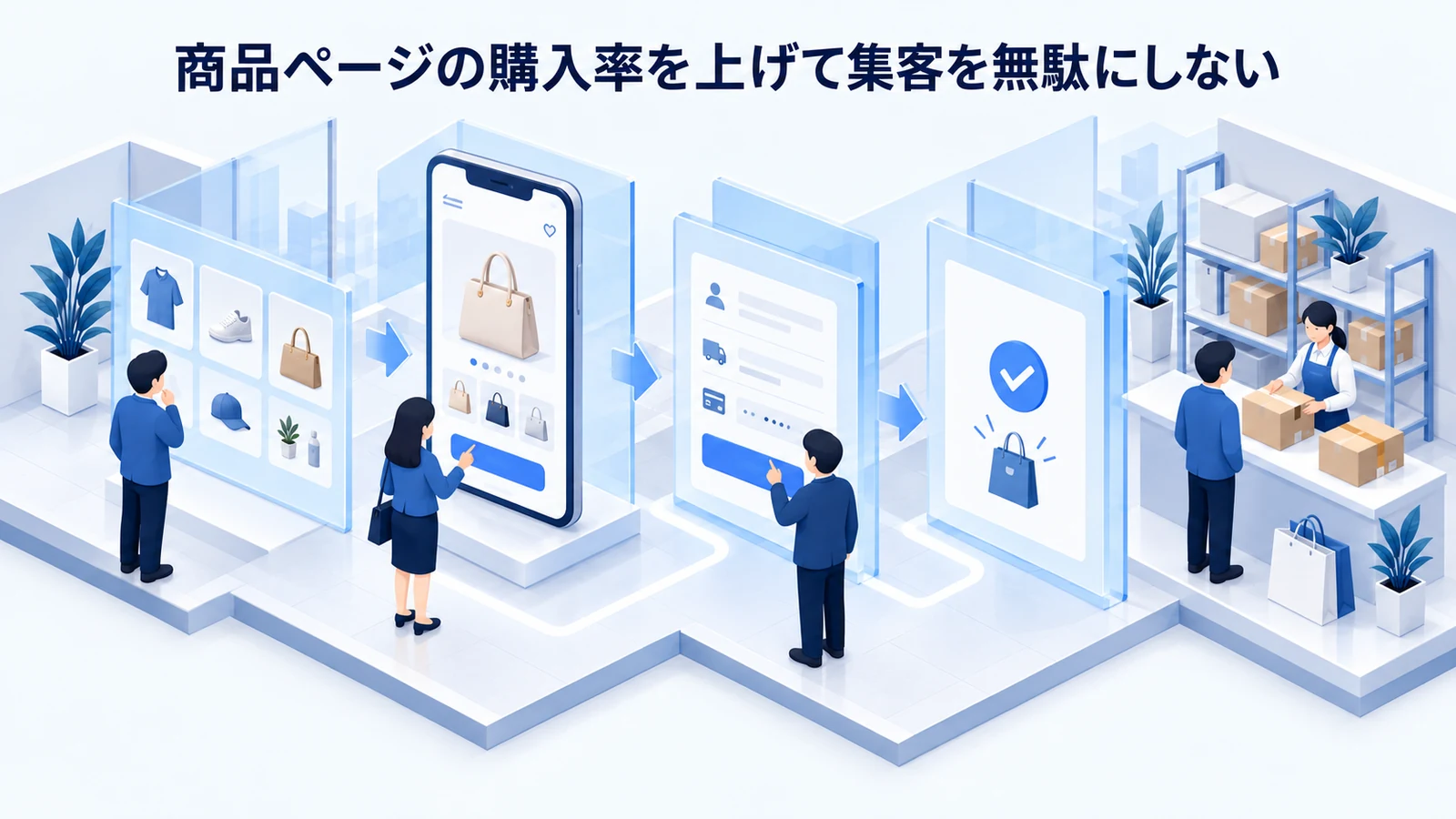 「商品ページの購入率を上げて集客を無駄にしない」の要点を整理したImage 2.0図解