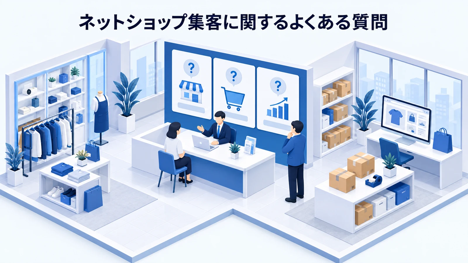 「ネットショップ集客に関するよくある質問」の要点を整理したImage 2.0図解