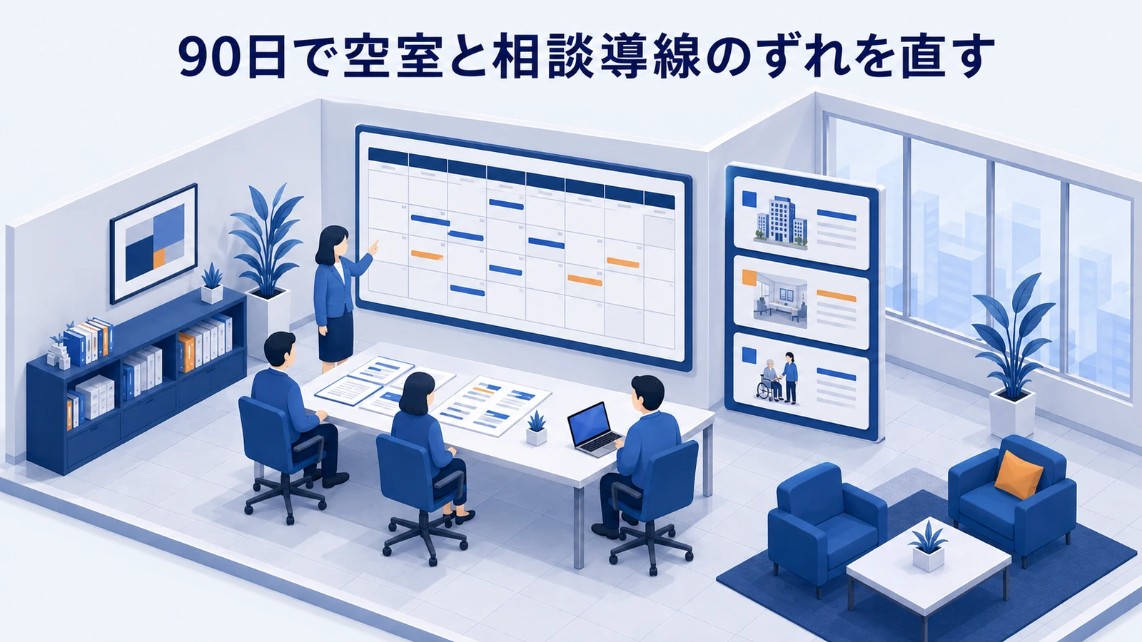 90日で空室と相談導線のずれを直すを整理したImage 2.0図解