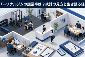パーソナルジムの廃業率は?統計の見方と生き残る経営