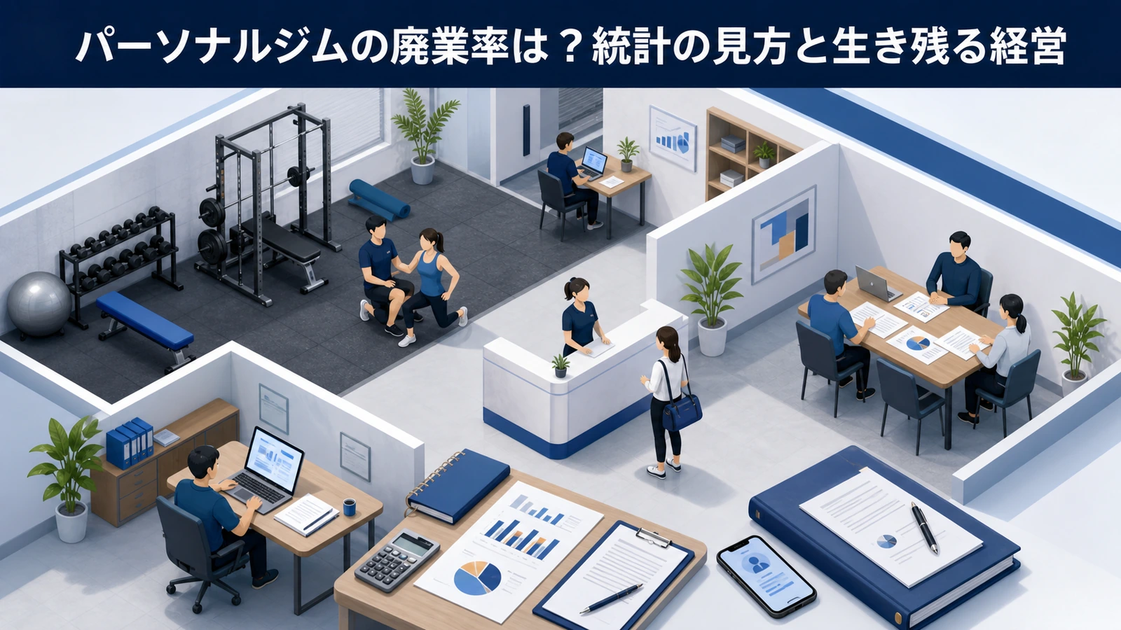 パーソナルジムの廃業率は？統計の見方と生き残る経営
