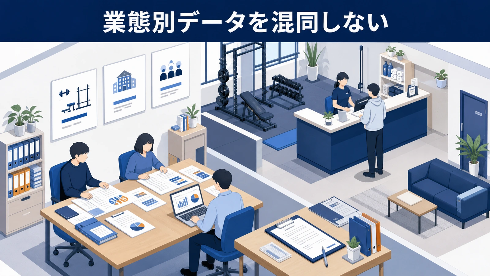 業態別データを混同しない