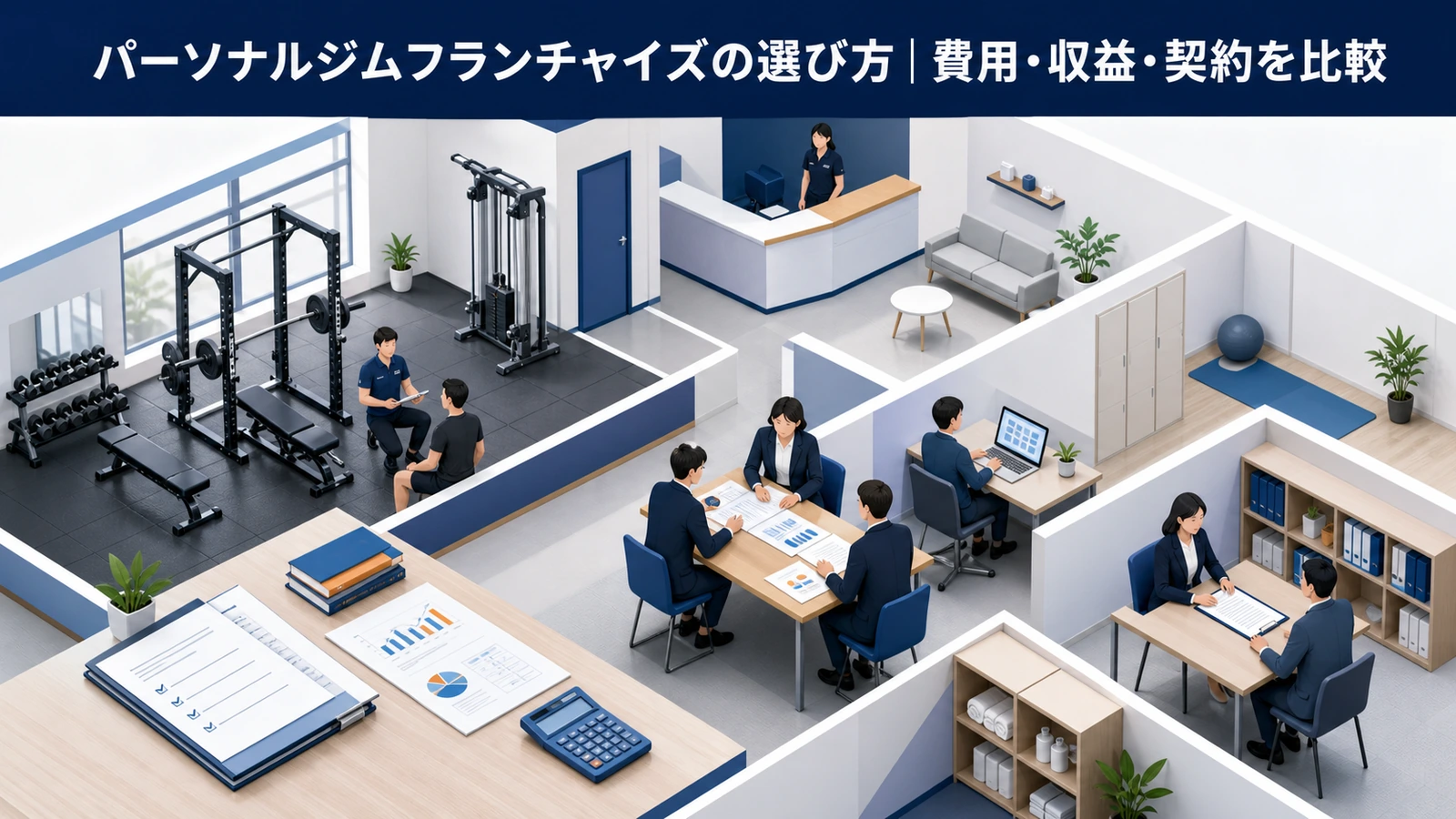 パーソナルジムフランチャイズの選び方｜費用・収益・契約を比較