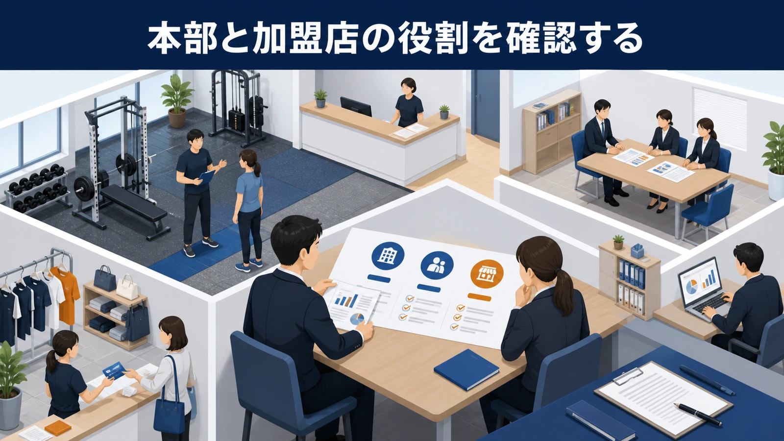 本部と加盟店の役割を確認する