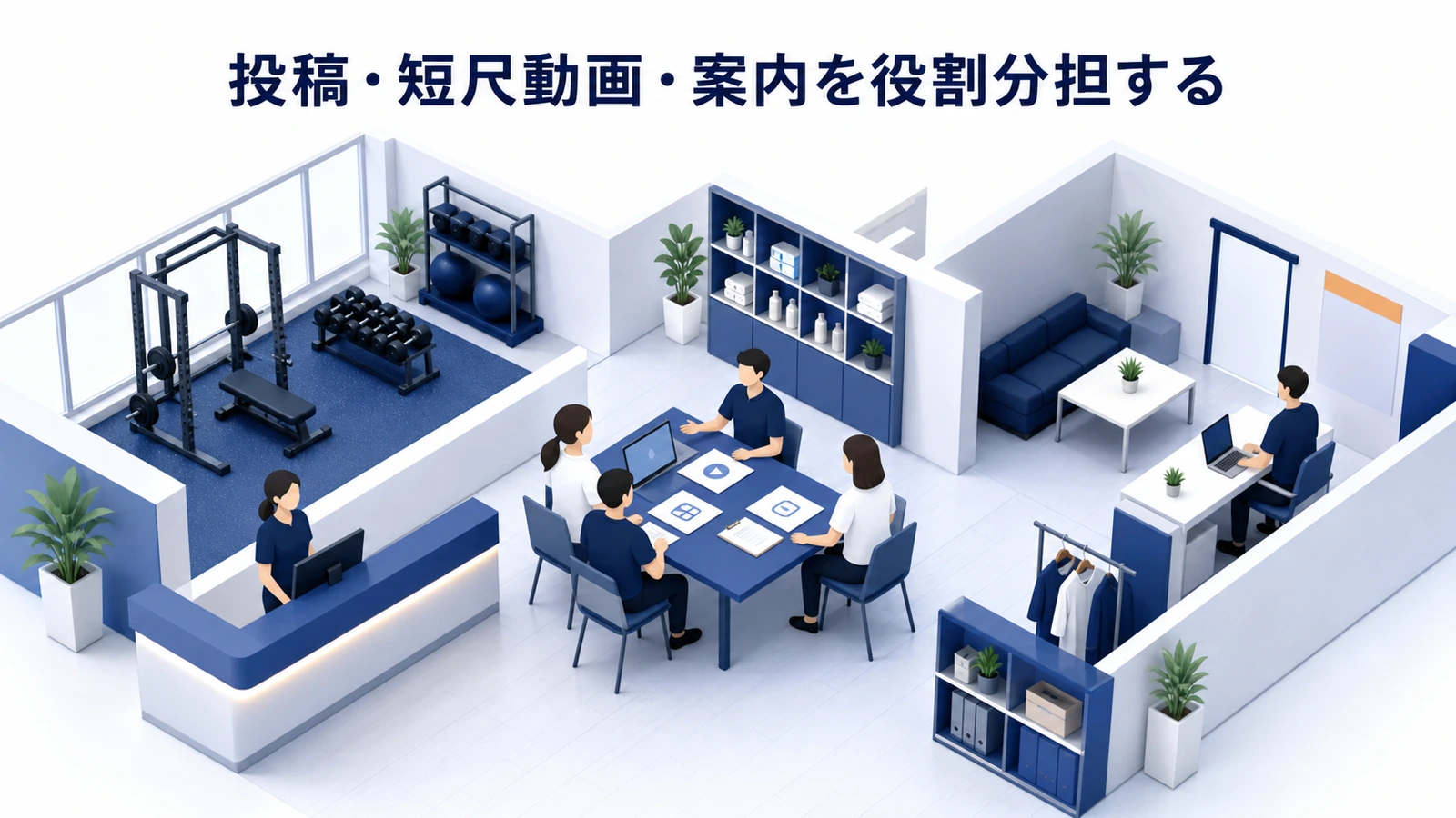投稿・短尺動画・案内を役割分担する