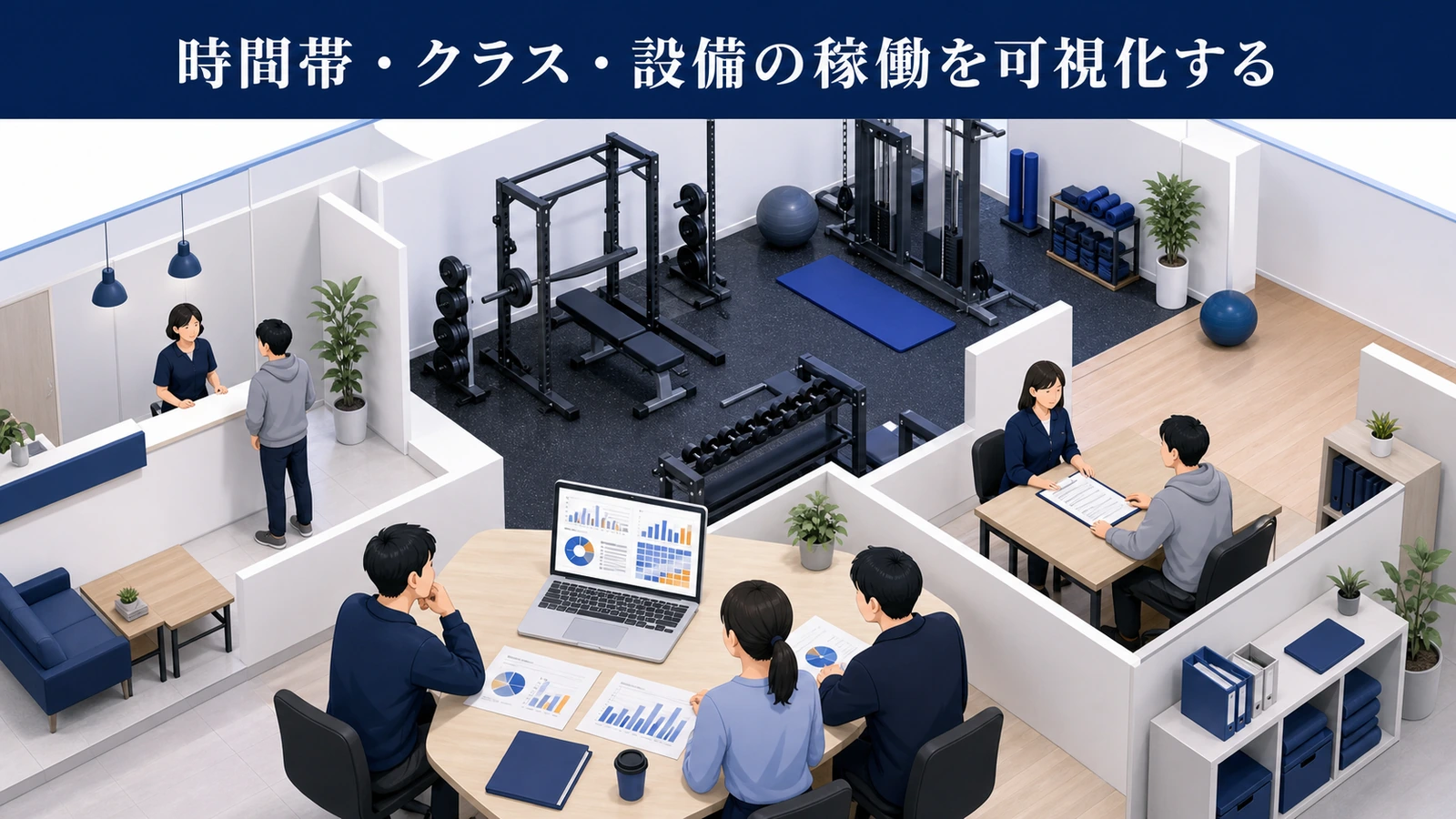 時間帯・クラス・設備の稼働を可視化する