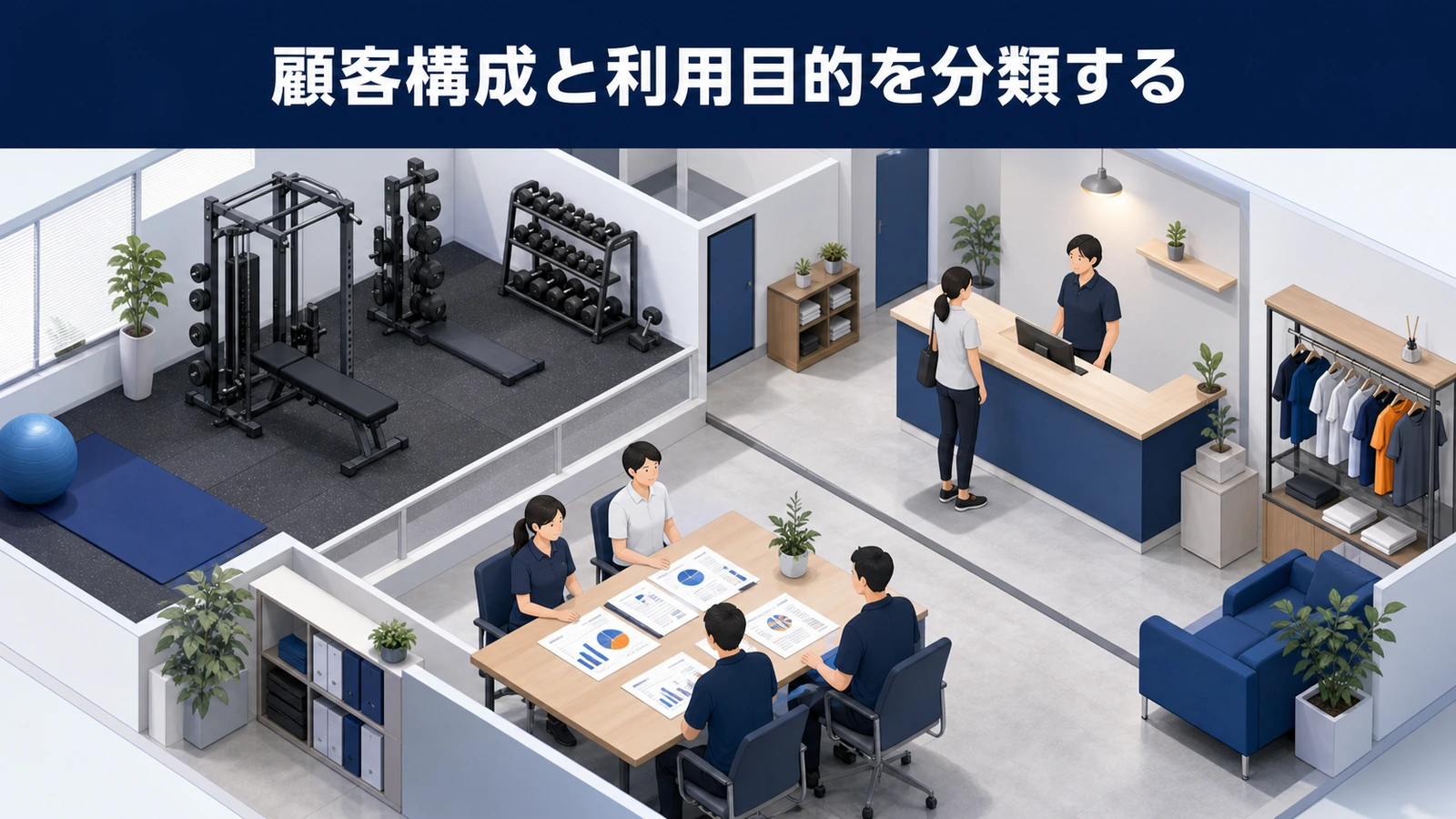 顧客構成と利用目的を分類する
