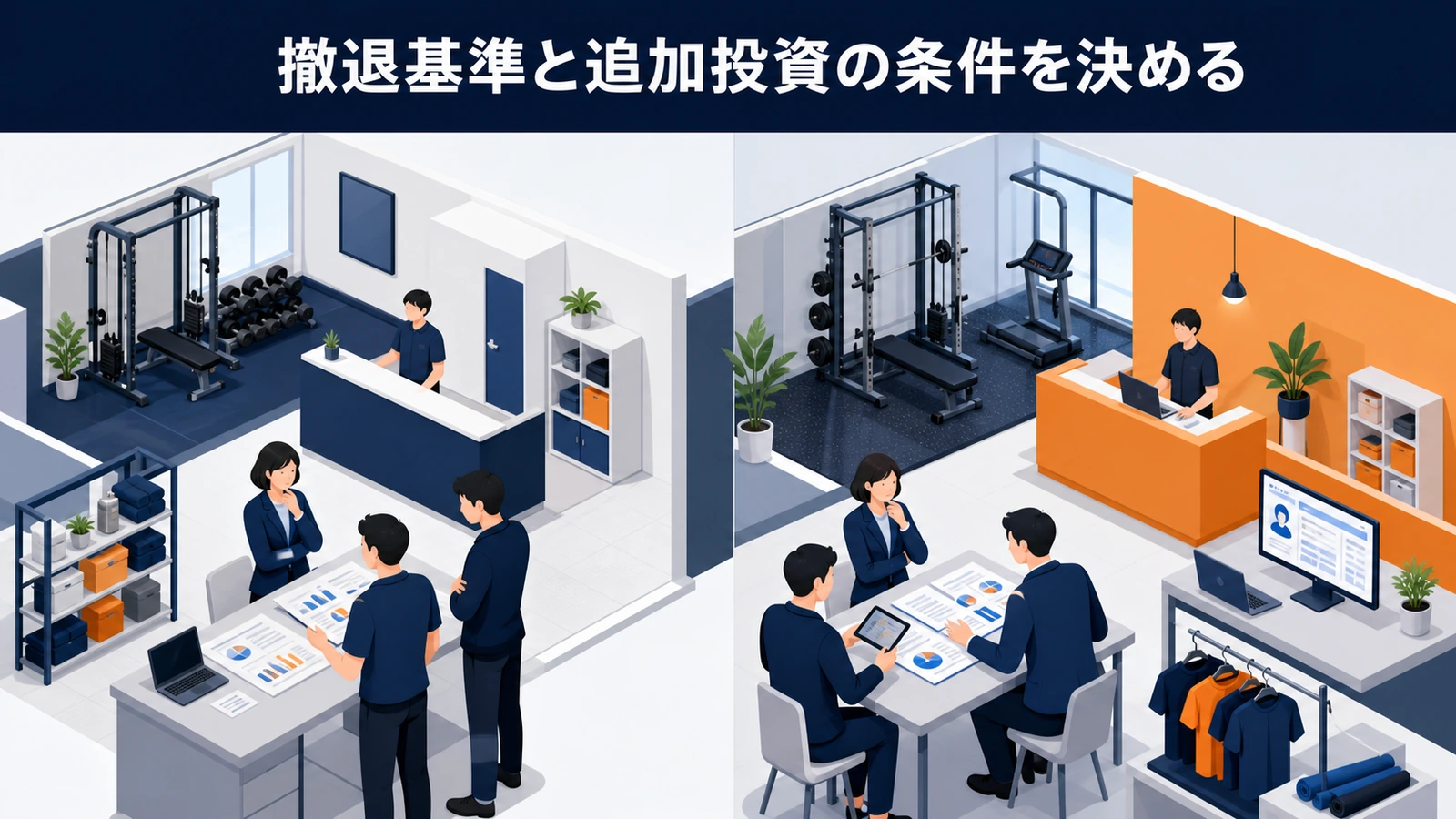 撤退基準と追加投資の条件を決める