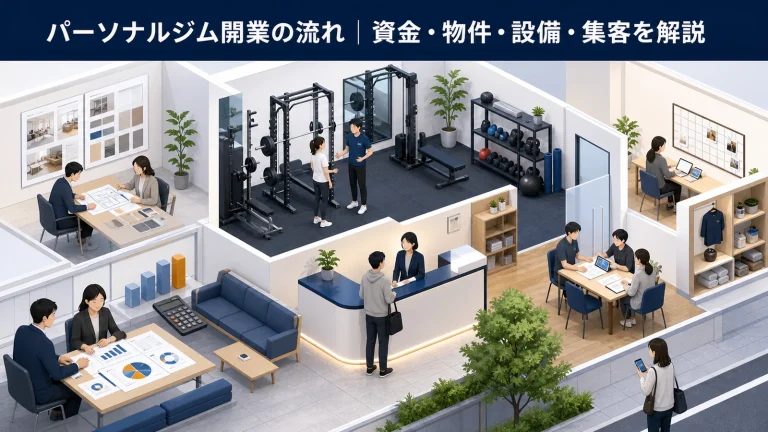 パーソナルジム開業の流れ|資金・物件・設備・集客を解説
