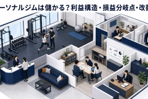 パーソナルジムは儲かる?利益構造・損益分岐点・改善策