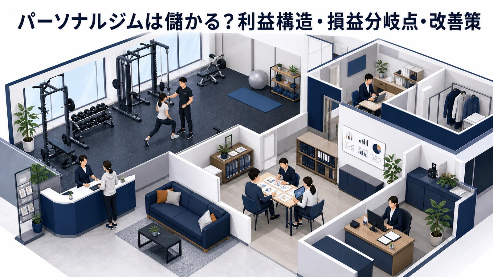 パーソナルジムは儲かる？利益構造・損益分岐点・改善策