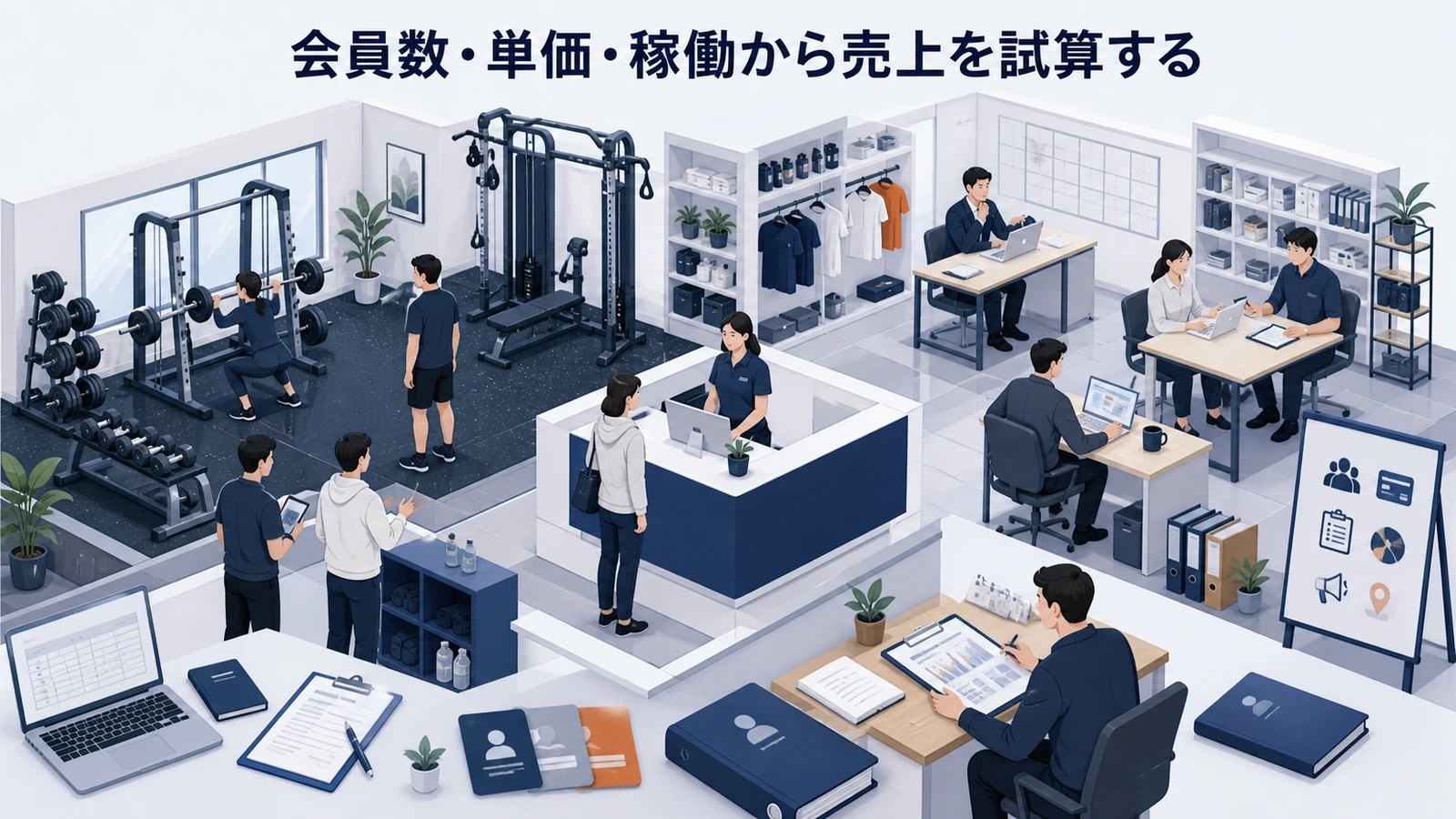 会員数・単価・稼働から売上を試算する
