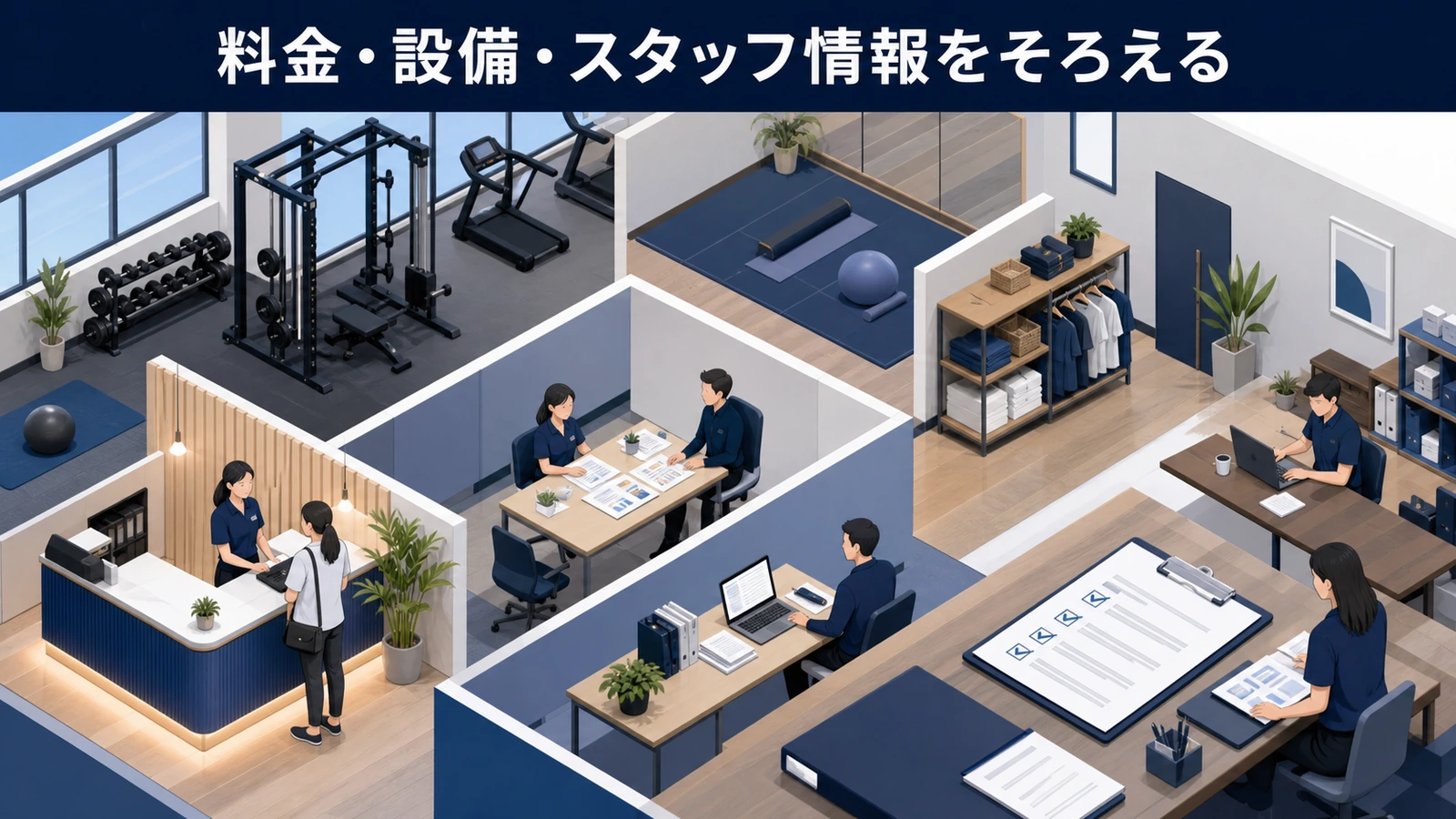 料金・設備・スタッフ情報をそろえる