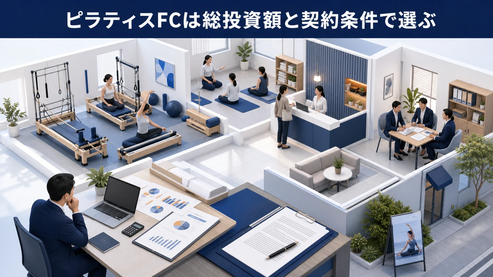 ピラティスFCは総投資額と契約条件で選ぶ