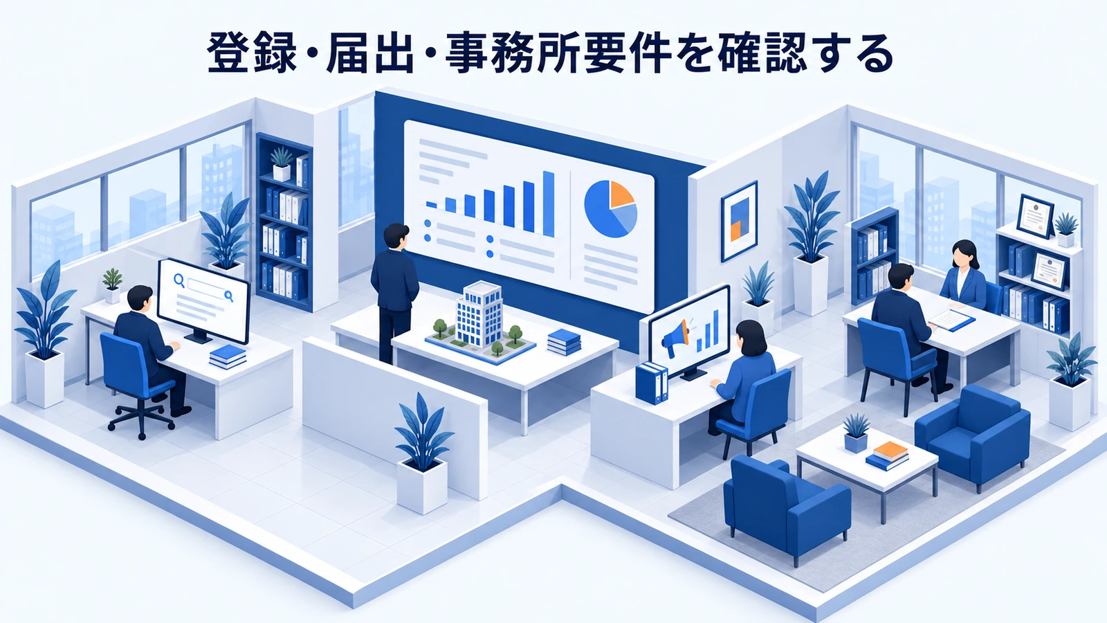 「登録・届出・事務所要件を確認する」を整理したImage 2.0図解