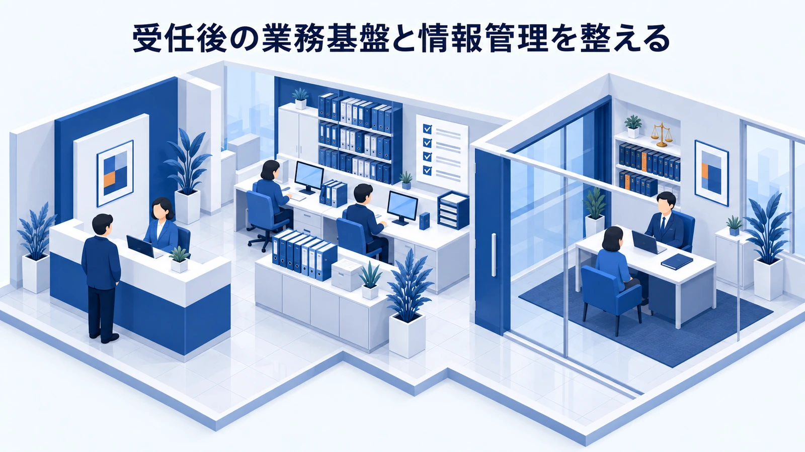 「受任後の業務基盤と情報管理を整える」を整理したImage 2.0図解