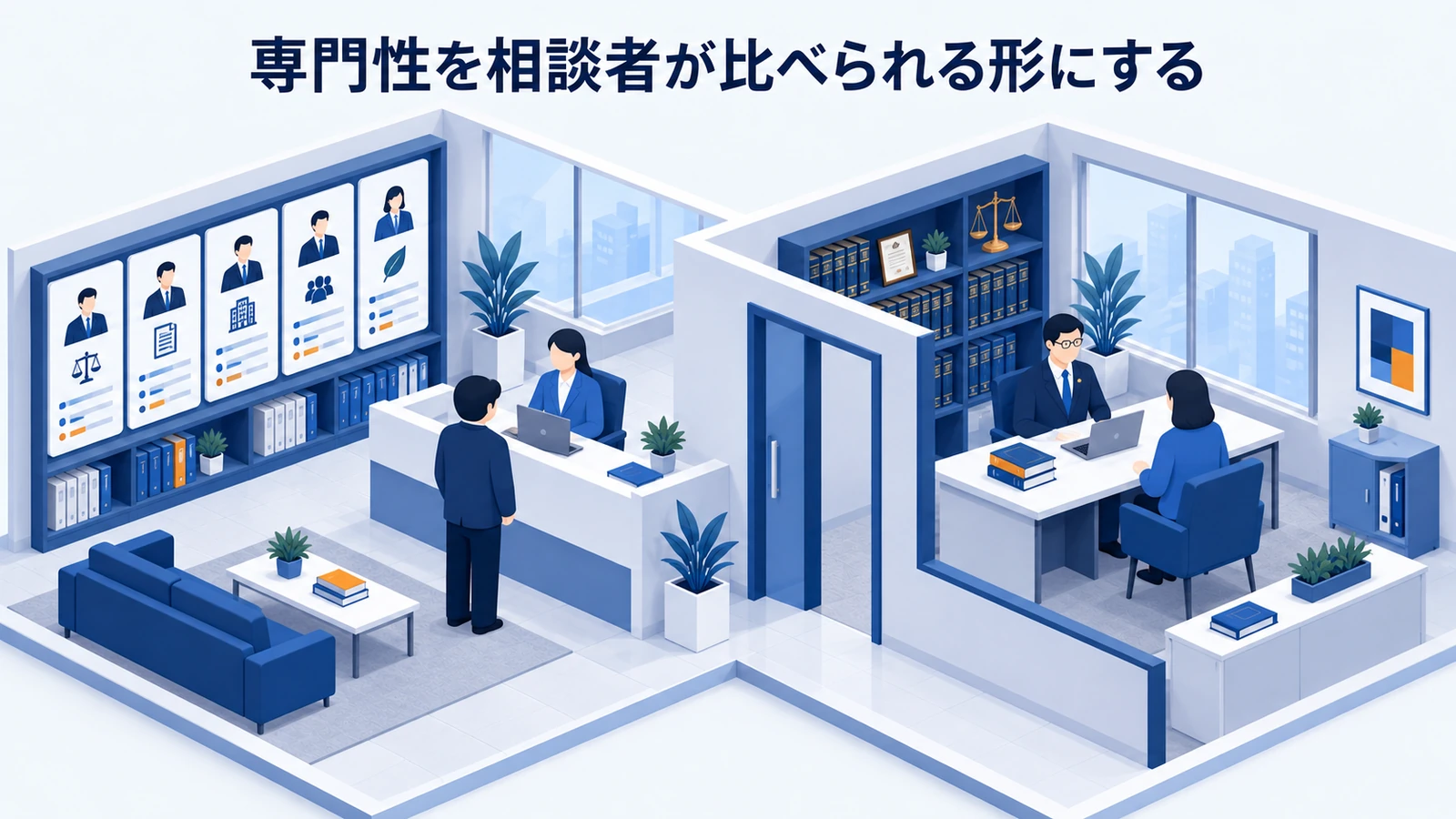 「専門性を相談者が比べられる形にする」を整理したImage 2.0図解