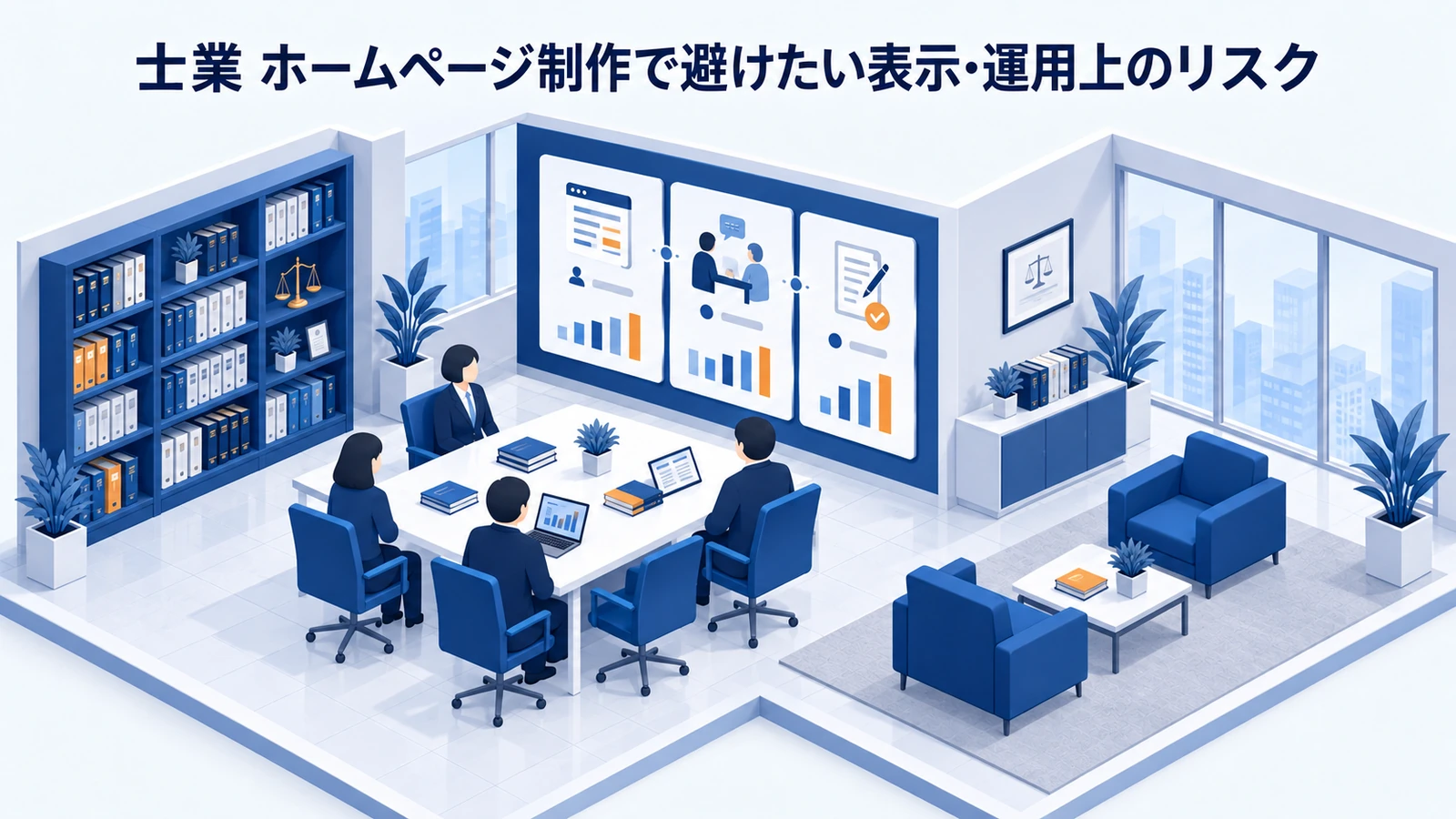「士業 ホームページ制作で避けたい表示・運用上のリスク」を整理したImage 2.0図解