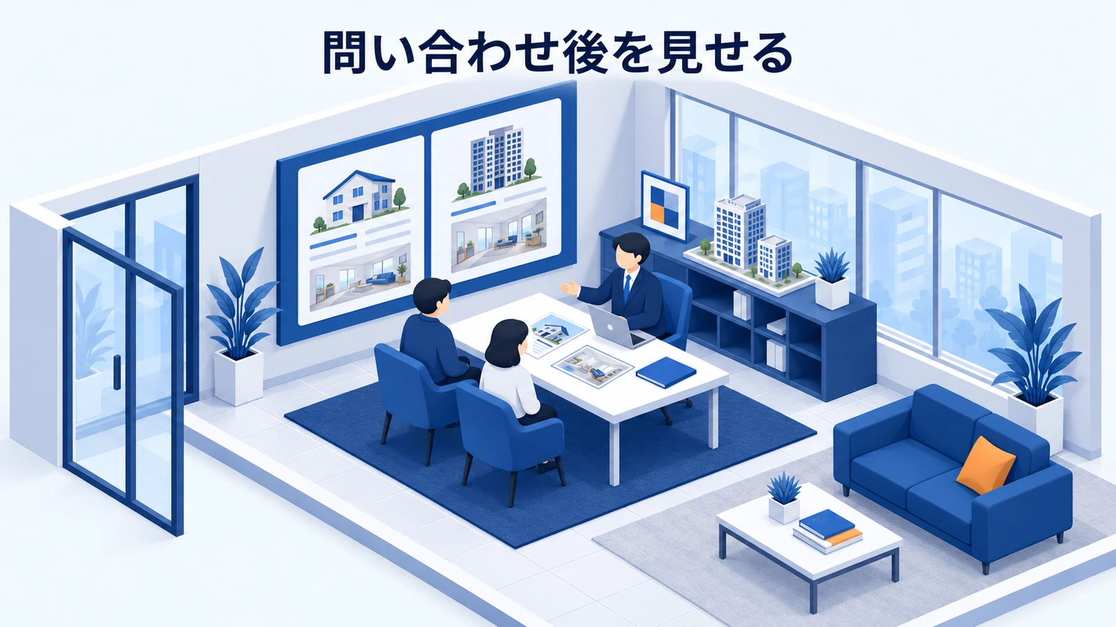 問い合わせ後を見せる