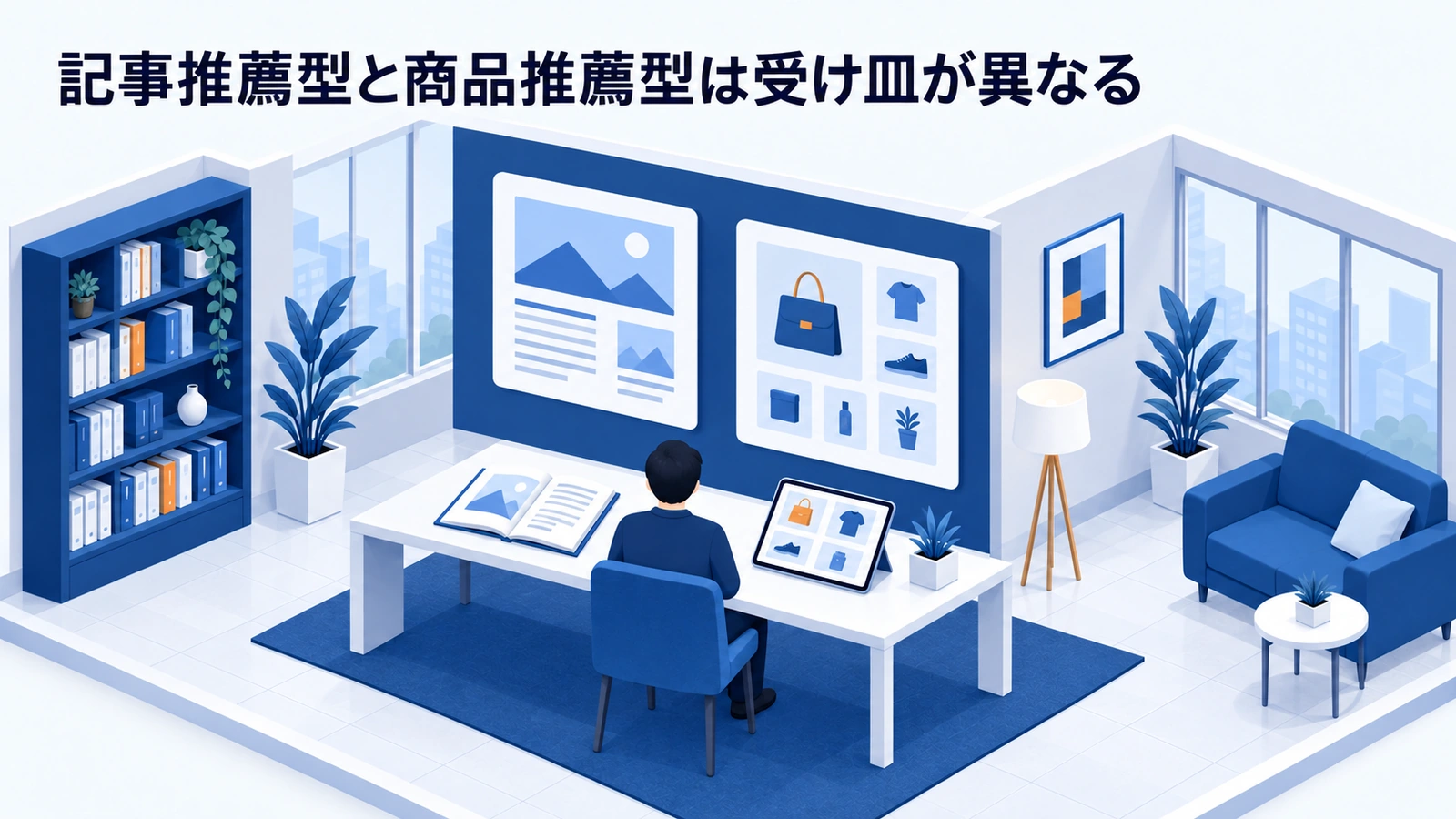 記事推薦型と商品推薦型は受け皿が異なるを整理したImage 2.0図解