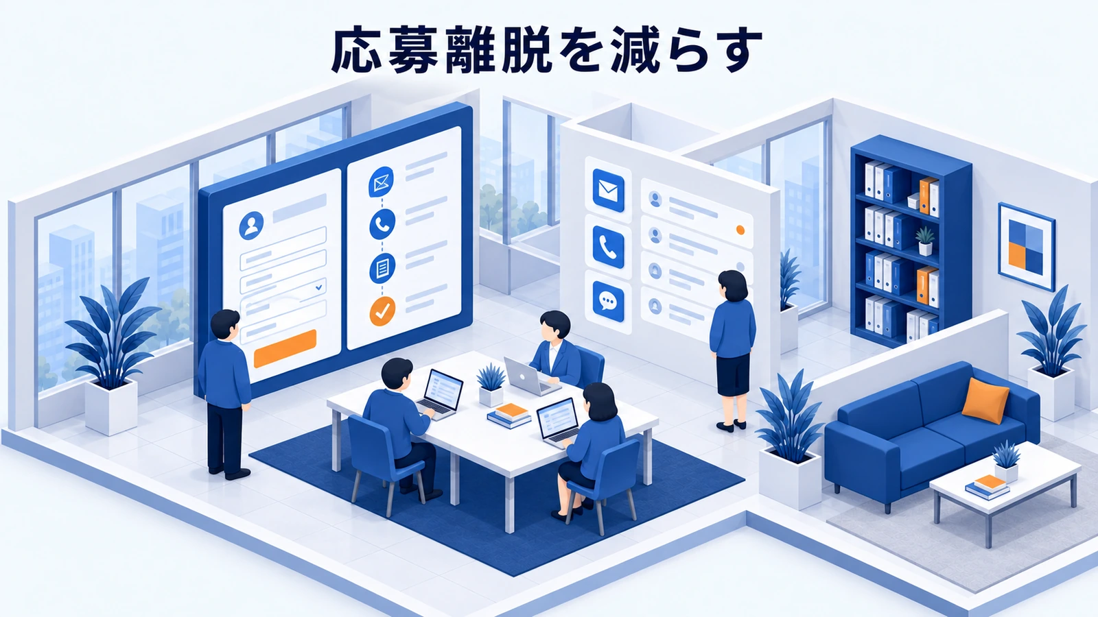 応募離脱を減らす