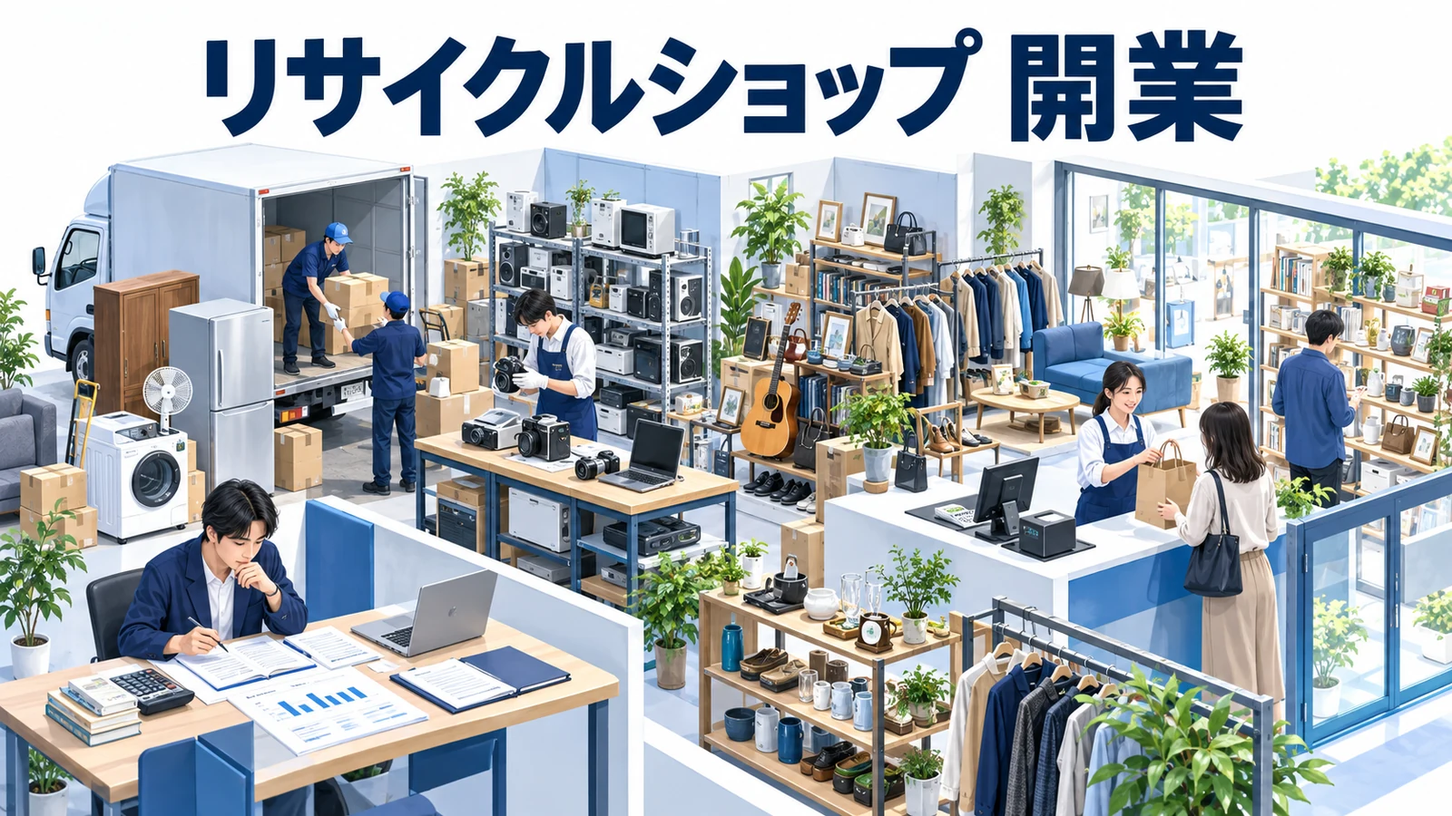 リサイクルショップ 開業を整理したImage 2.0図解