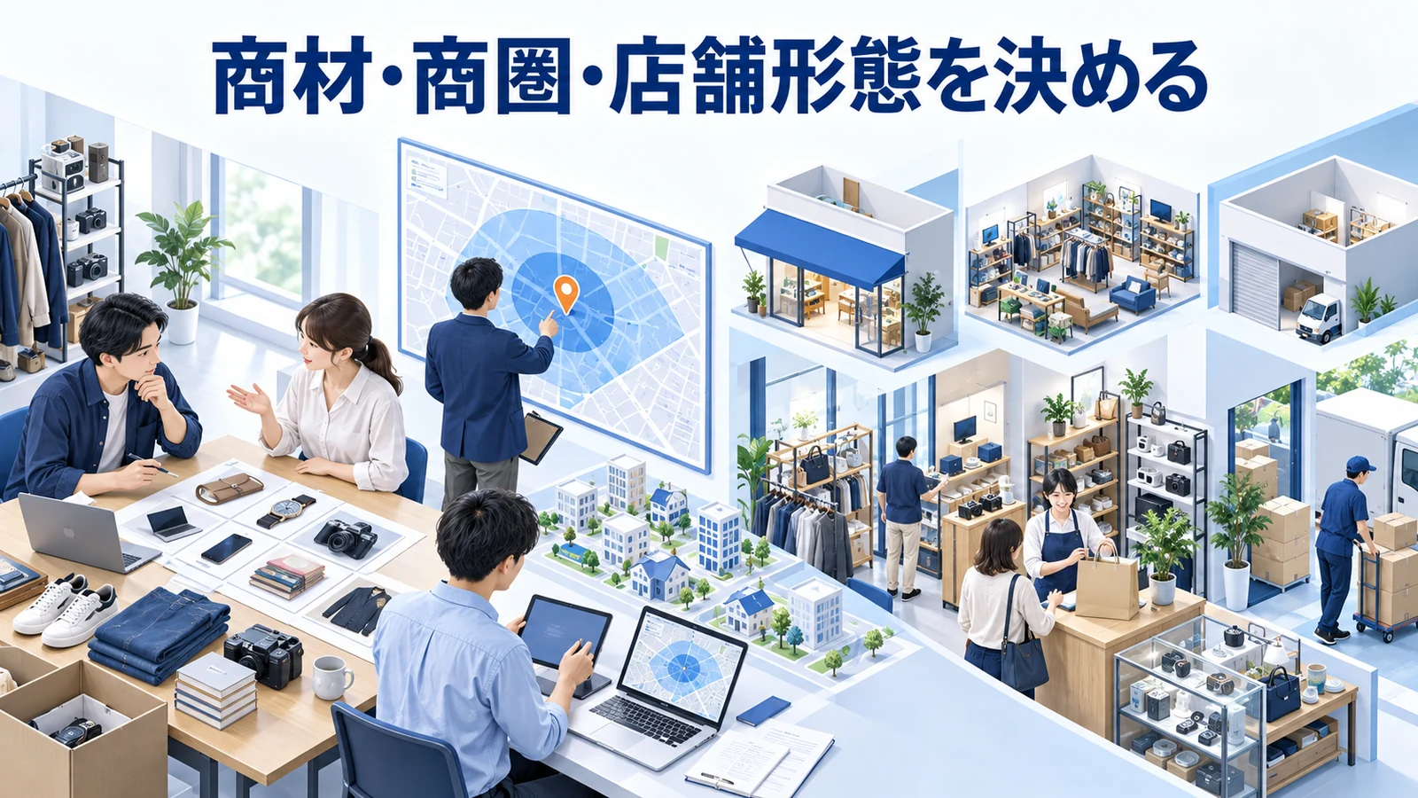 商材・商圏・店舗形態を決めるを整理したImage 2.0図解