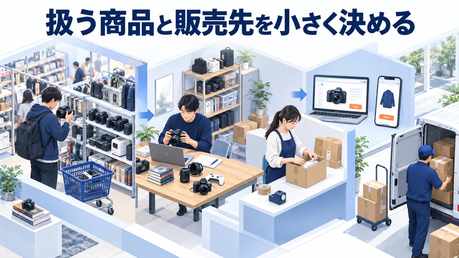 扱う商品と販売先を小さく決めるを整理したImage 2.0図解
