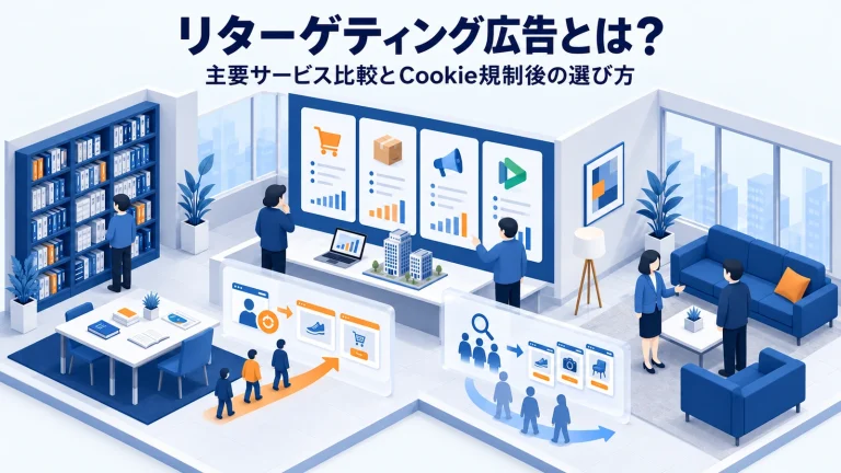 リターゲティング広告とは?リマーケティングとの違い・主要サービス比較・Cookie規制後の選び方【2026年版】のアイキャッチ画像