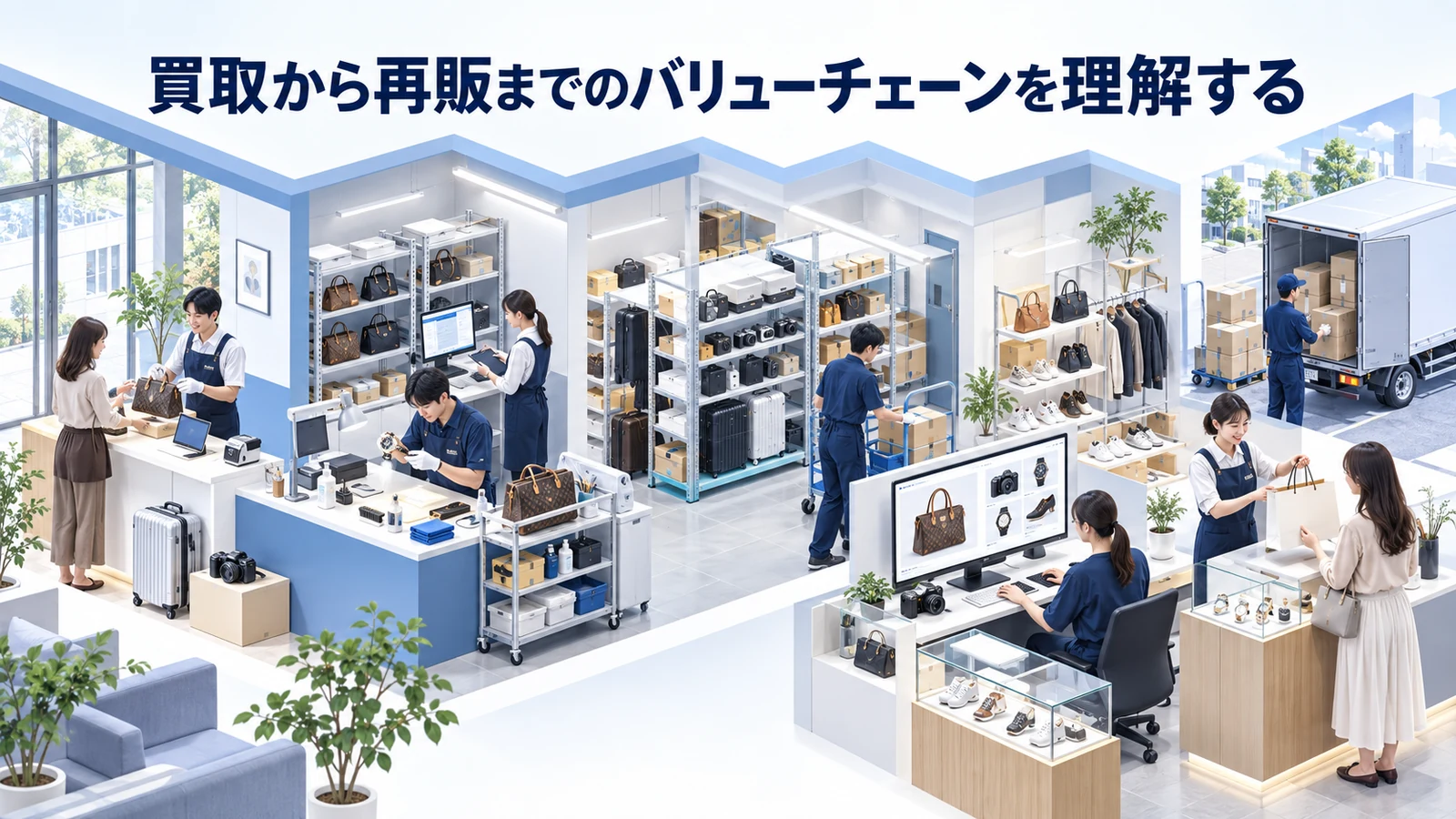 買取から再販までのバリューチェーンを理解するを整理したImage 2.0図解