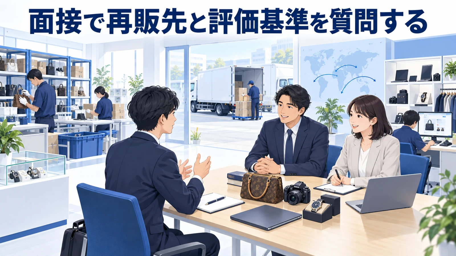 面接で再販先と評価基準を質問するを整理したImage 2.0図解