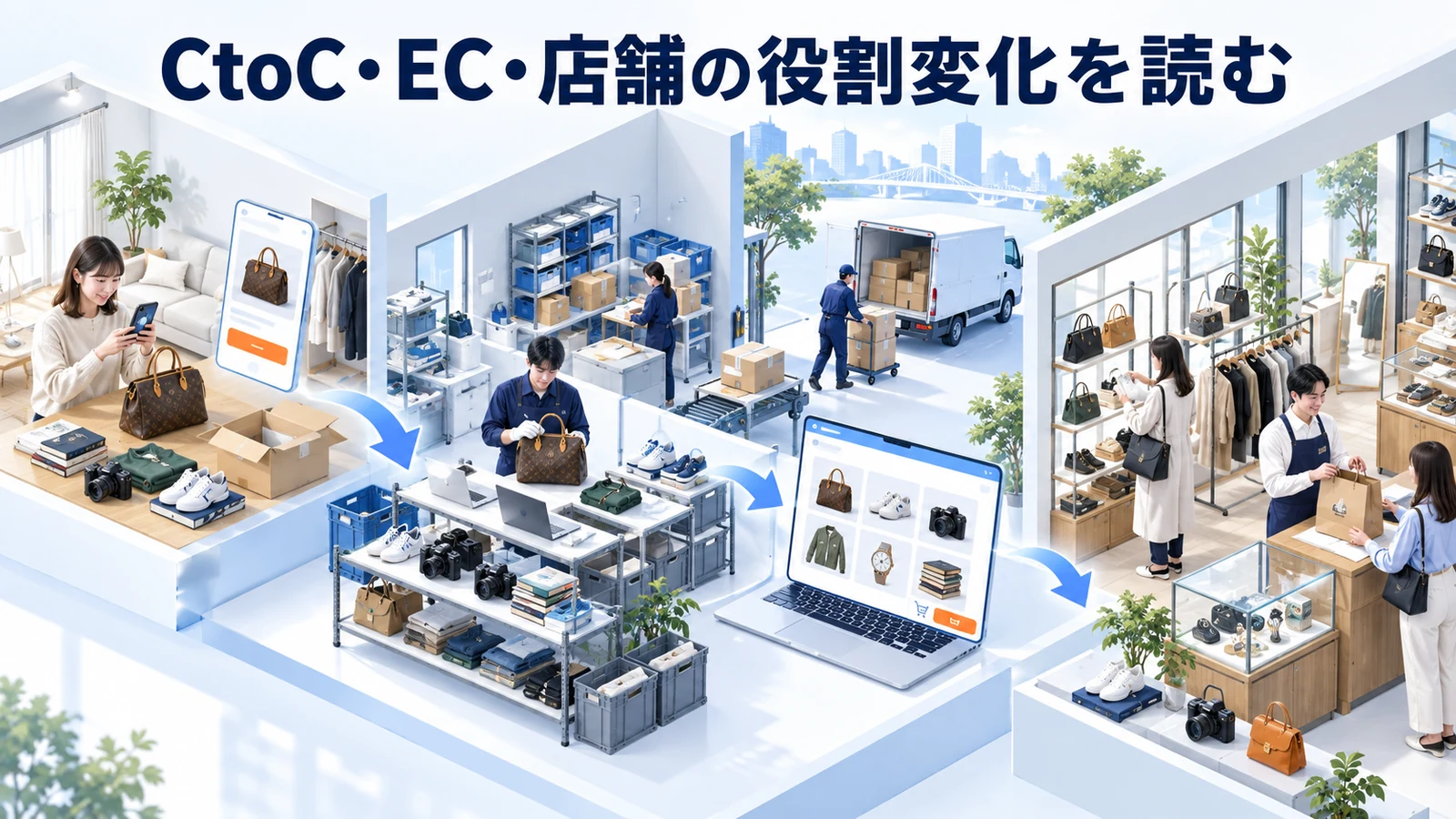 CtoC・EC・店舗の役割変化を読むを整理したImage 2.0図解