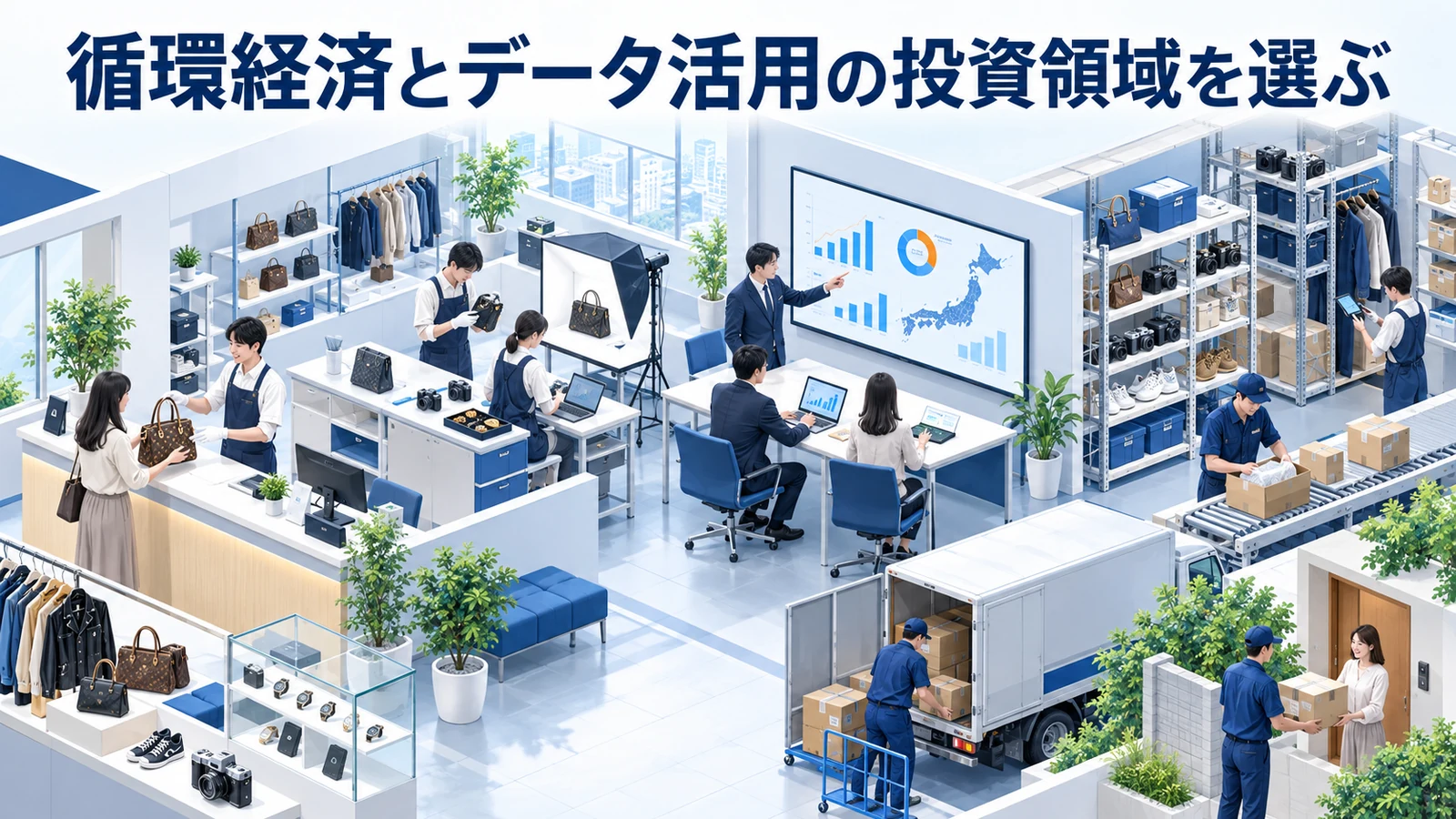 循環経済とデータ活用の投資領域を選ぶを整理したImage 2.0図解