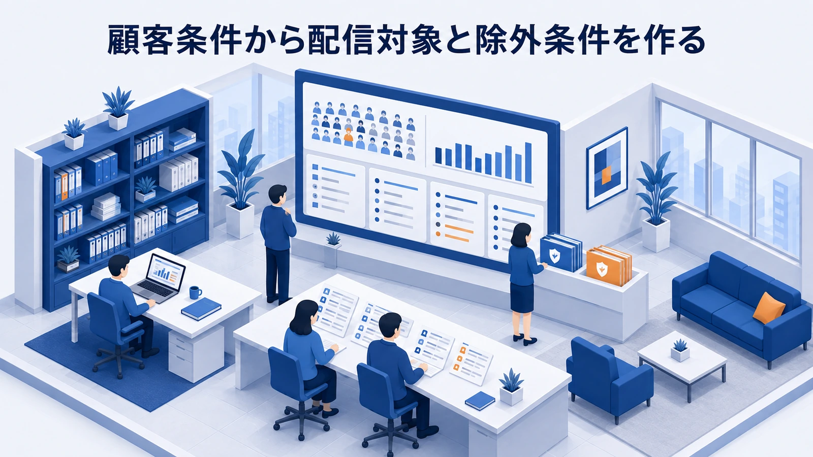 「顧客条件から配信対象と除外条件を作る」の要点を整理したImage 2.0図解